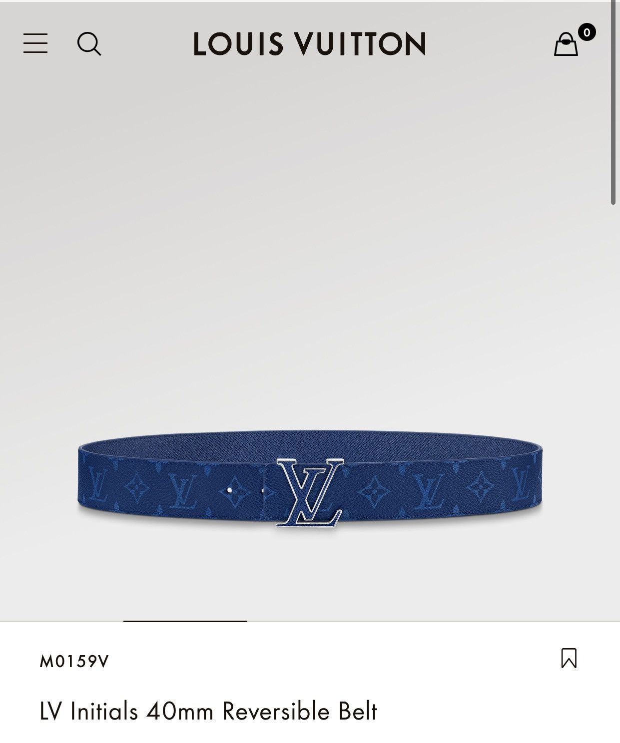 Louis Vuitton Initiales 40mm Belt Monogram (size 85/34)