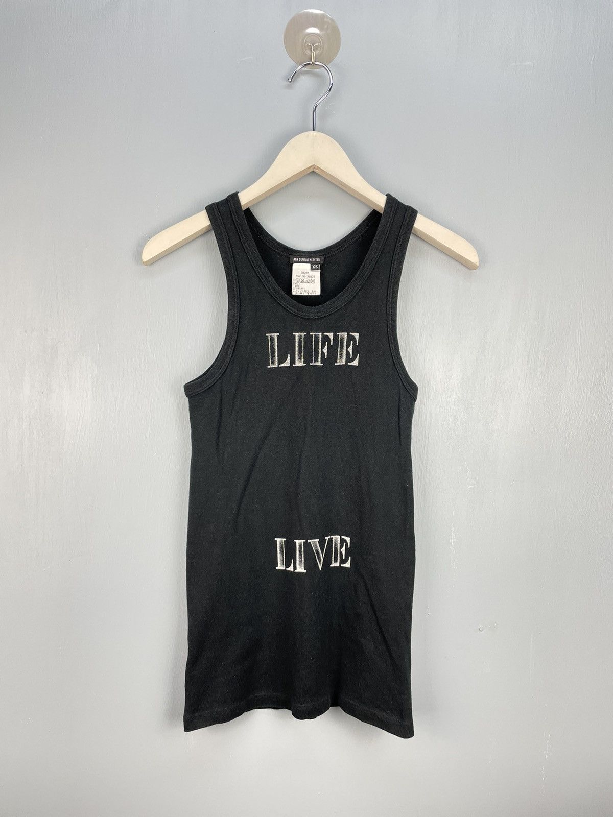 Ann Demeulemeester LIFE LIVE タンク ブラックS Ann Demeulemeester