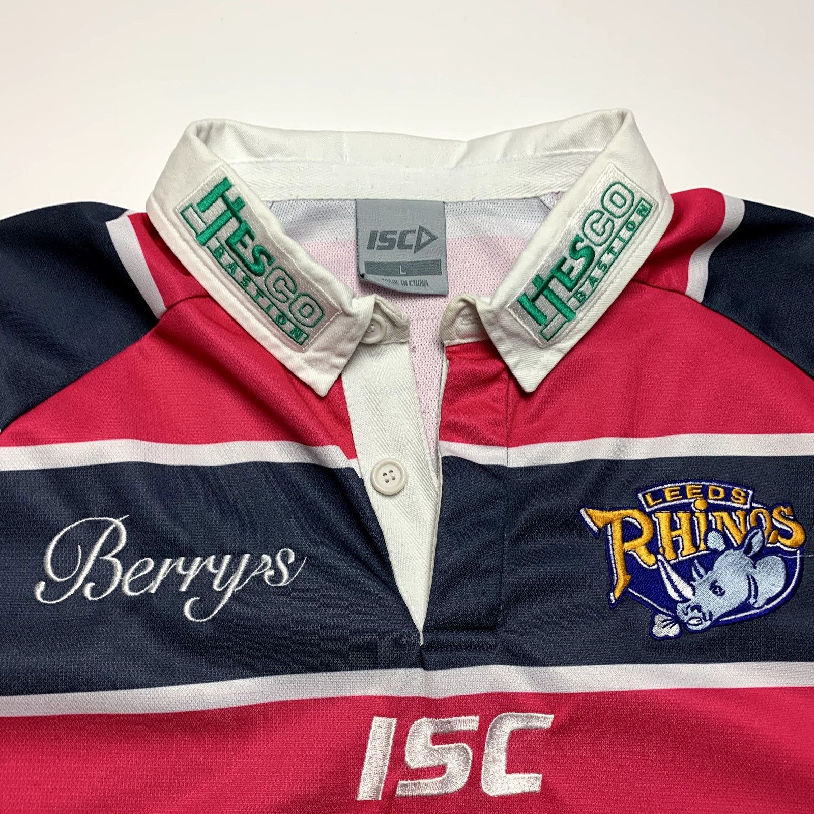 Vintage Leeds Rhinos Away Pink Gray Shirt Size Large Size US L / EU 52-54 / 3 - 4 Thumbnail