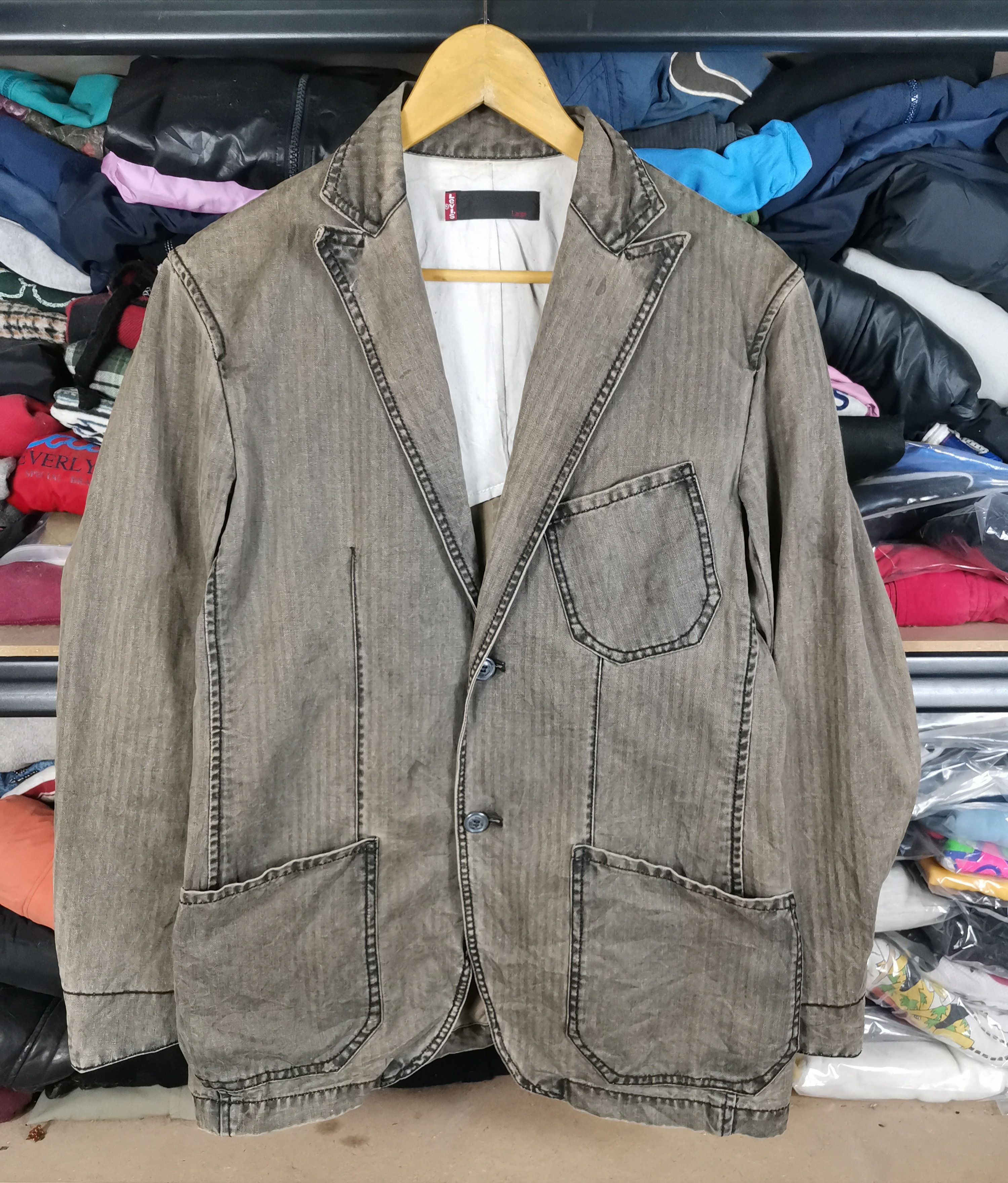 Vintage Levis Faded Black Denim Jacket