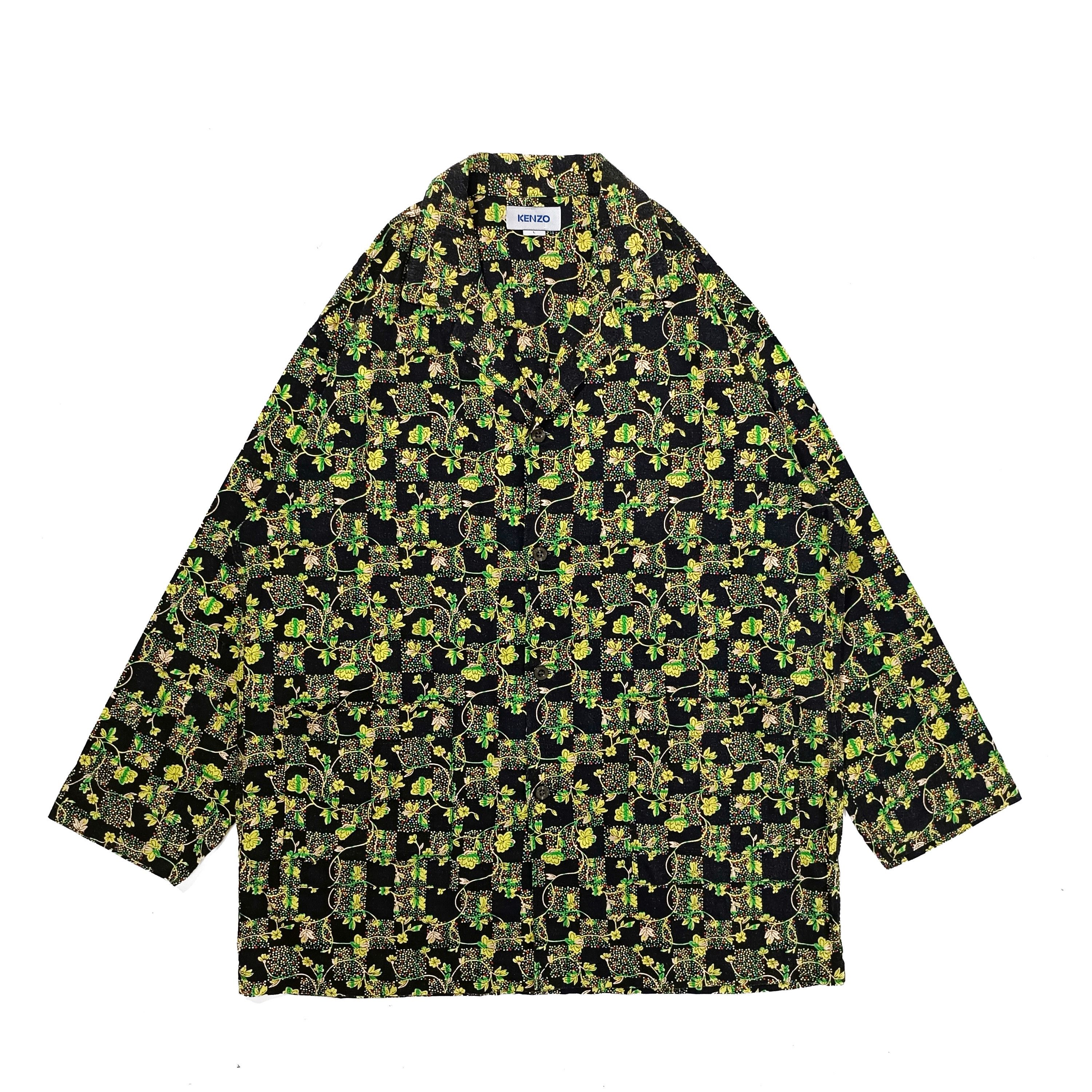 Kenzo Kenzo Vintage Pattern Shirt Size US L / EU 52-54 / 3 - 1 Thumbnail