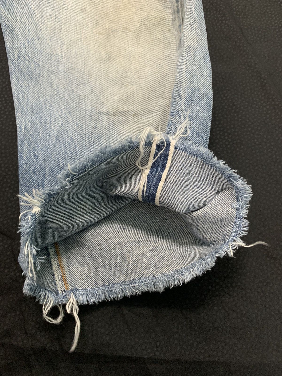 Levi's Vintage Clothing × Vintage 80s Levis 501 Redline Selvedge Trashed Faded Jeans Size US 30 / EU 46 - 3 Thumbnail
