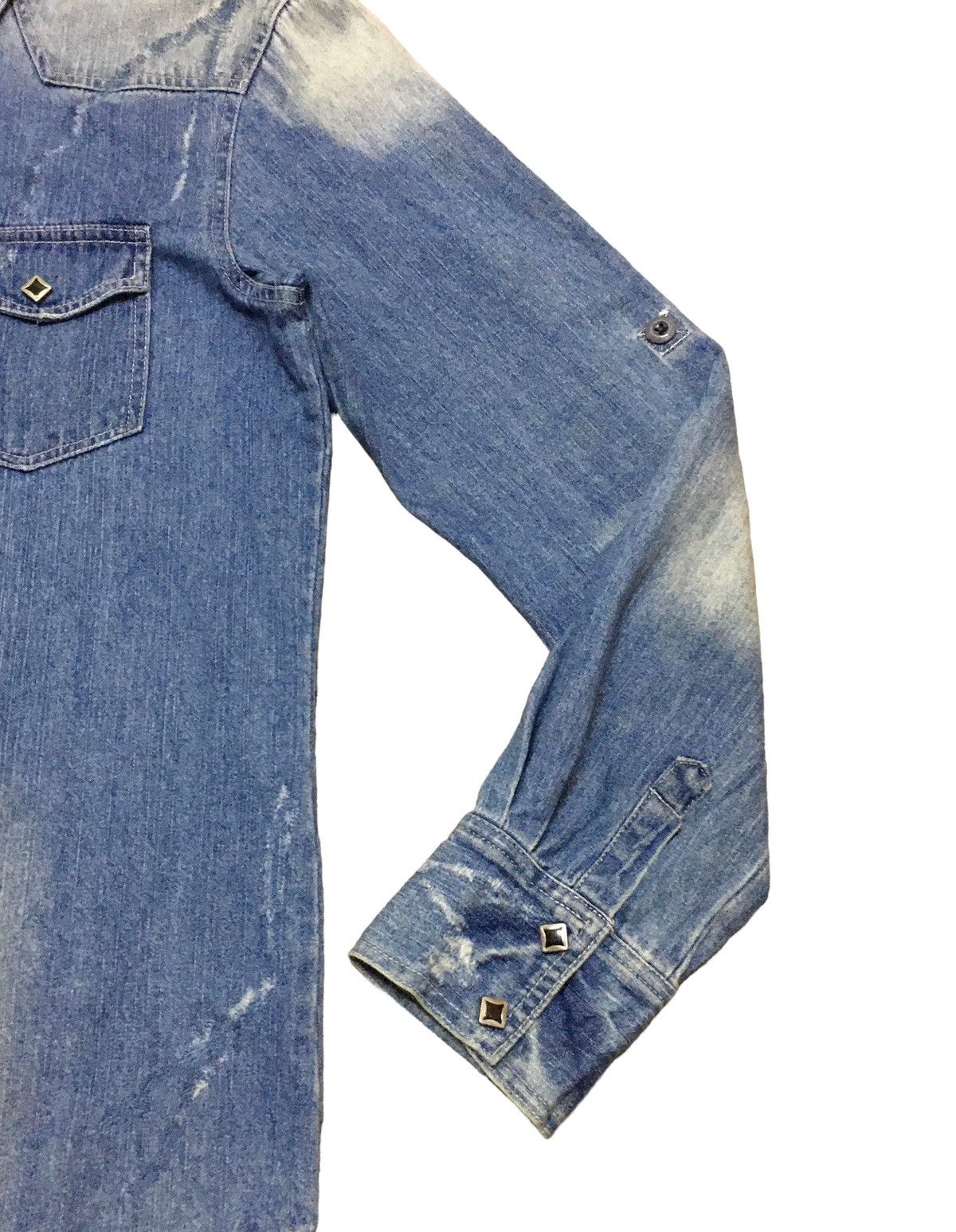 LOWBOX Rare Design Vintage Japanese Brand Lowbox Denim Shirt 1990s Size US L / EU 52-54 / 3 - 4 Thumbnail