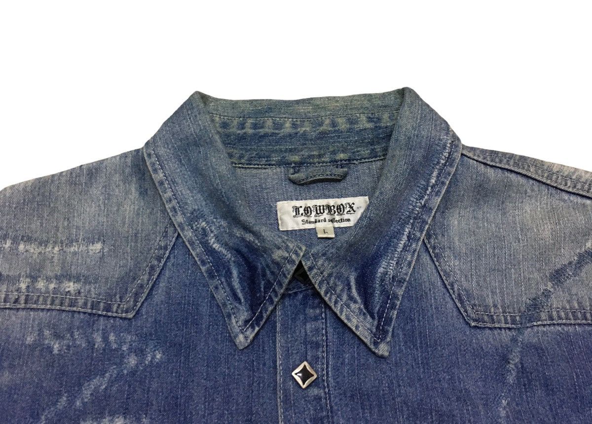LOWBOX Rare Design Vintage Japanese Brand Lowbox Denim Shirt 1990s Size US L / EU 52-54 / 3 - 6 Thumbnail