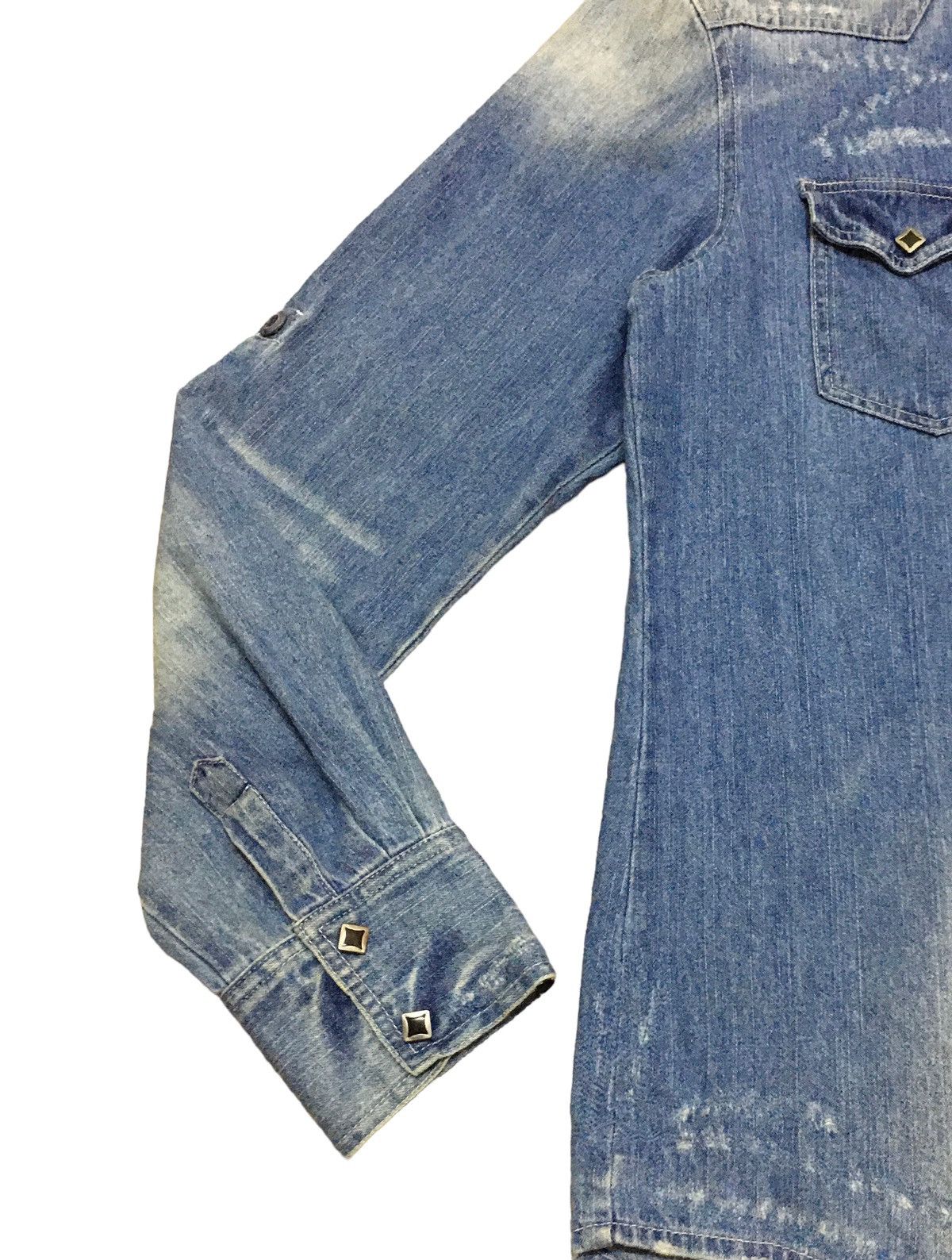 LOWBOX Rare Design Vintage Japanese Brand Lowbox Denim Shirt 1990s Size US L / EU 52-54 / 3 - 3 Thumbnail