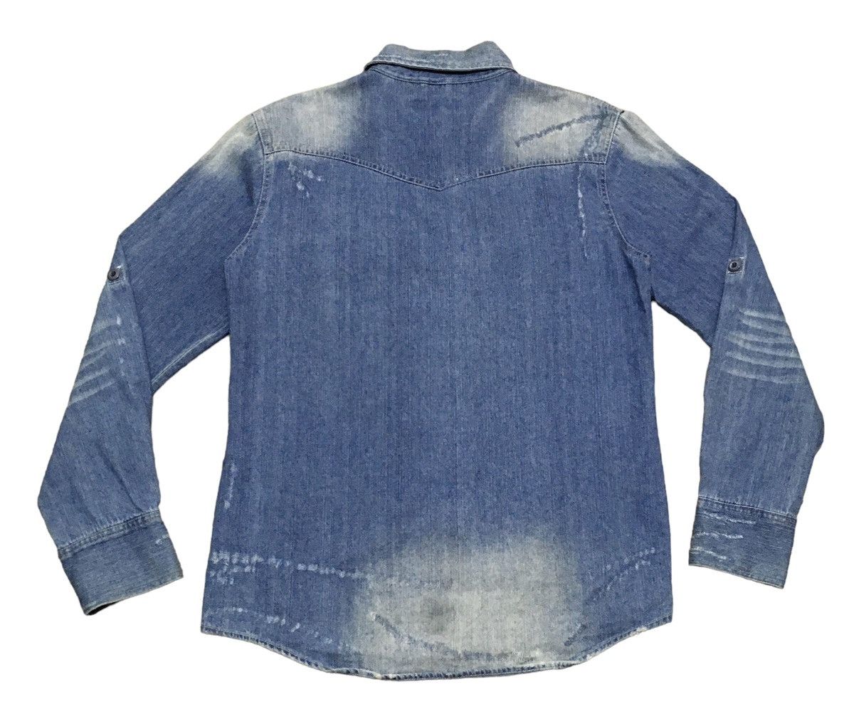 LOWBOX Rare Design Vintage Japanese Brand Lowbox Denim Shirt 1990s Size US L / EU 52-54 / 3 - 2 Thumbnail