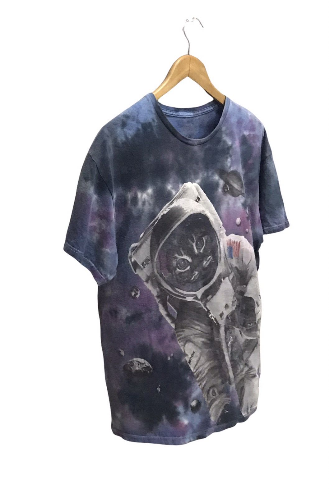 Vintage Vintage Y2K Tie Dye Cat astronaut mitten off cat moon talk Size US M / EU 48-50 / 2 - 3 Thumbnail