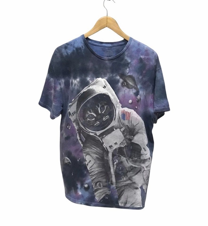 Vintage Vintage Y2K Tie Dye Cat astronaut mitten off cat moon talk Size US M / EU 48-50 / 2 - 1 Thumbnail