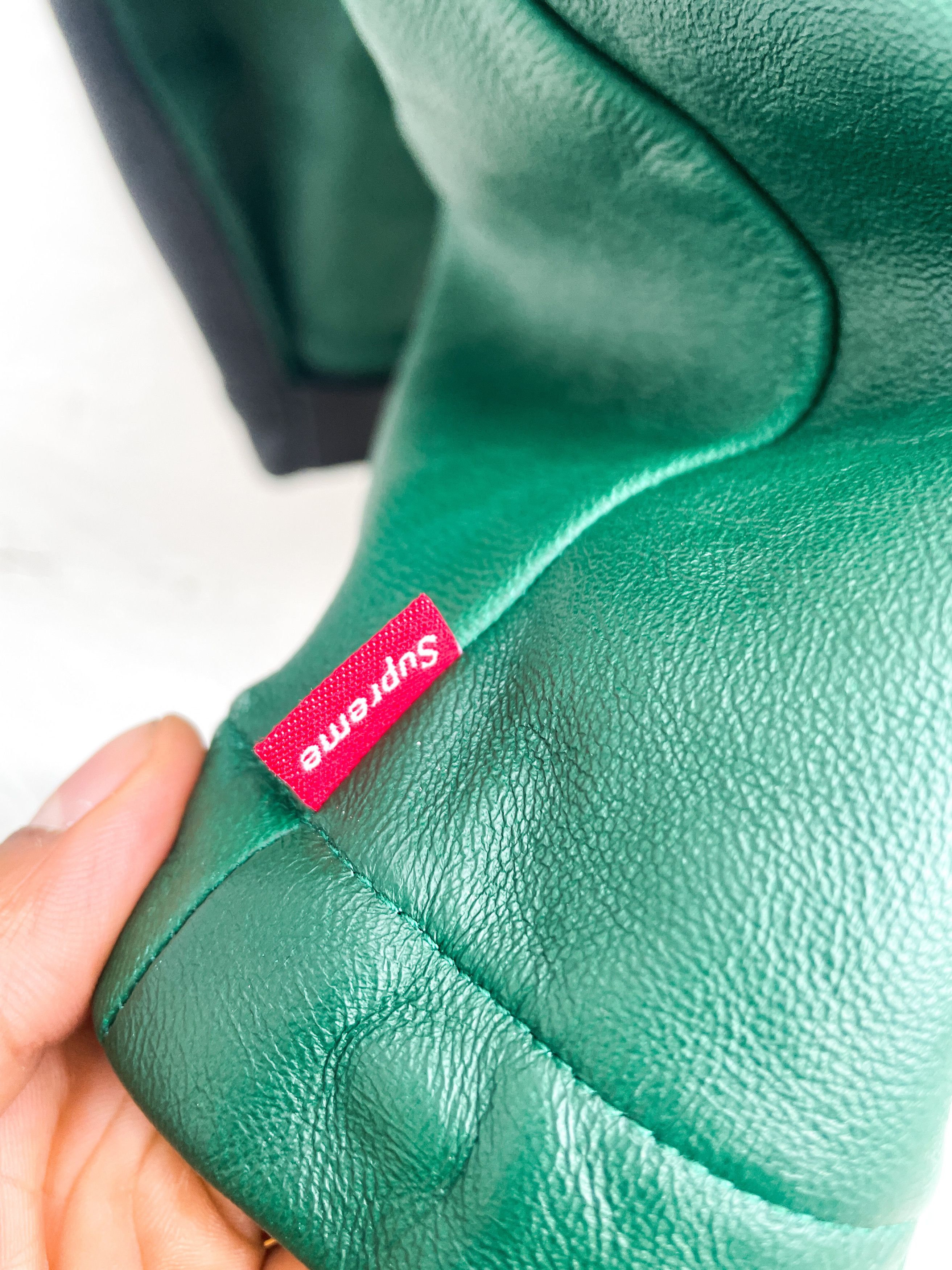 Supreme × The North Face Supreme X TNF Green Leather Mountain Jacket Size US M / EU 48-50 / 2 - 6 Thumbnail