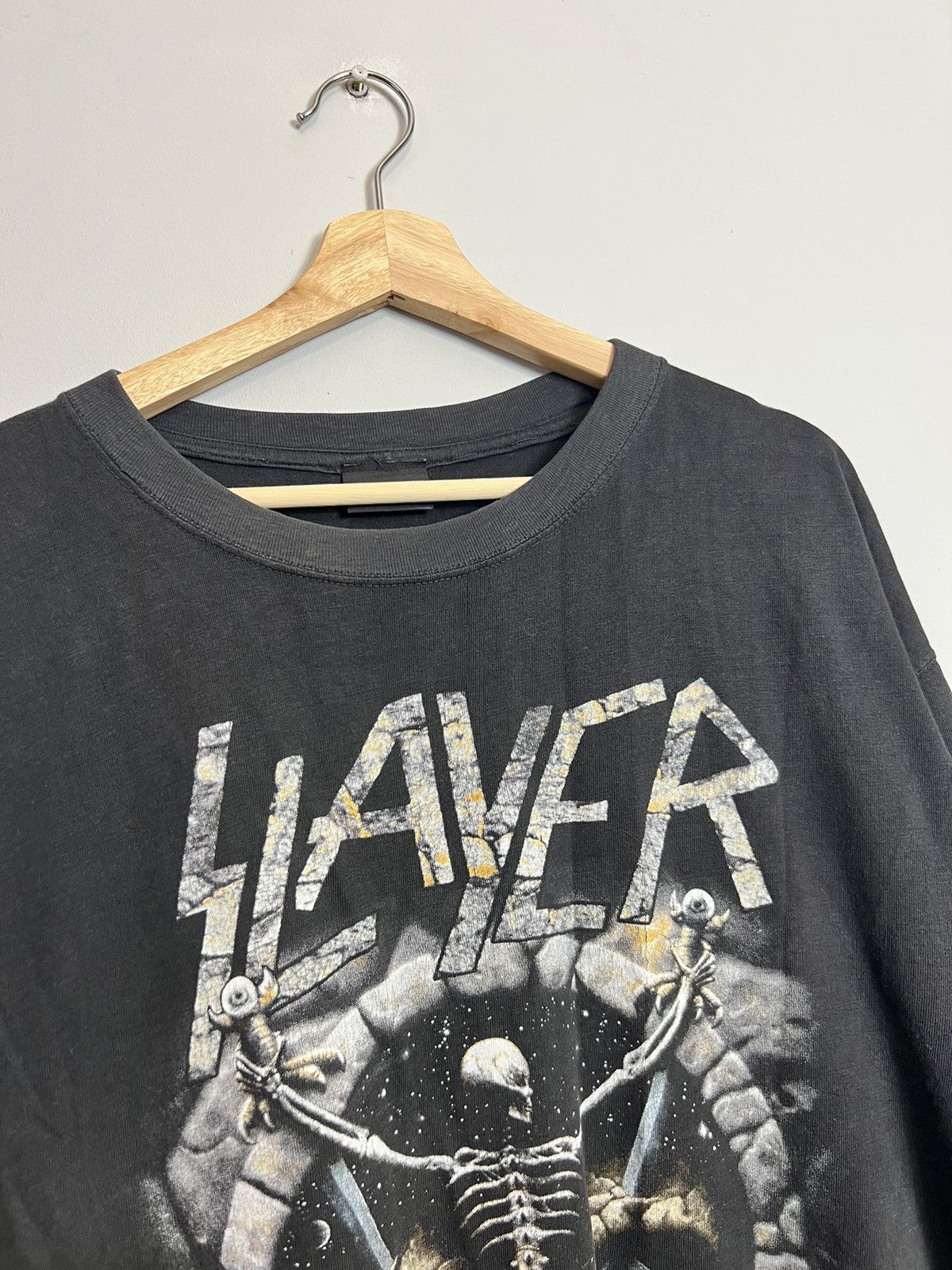 Band Tees Rare Vintage 90s 1994 Slayer Divine Thrash Metal Band Tee Size US L / EU 52-54 / 3 - 5 Thumbnail