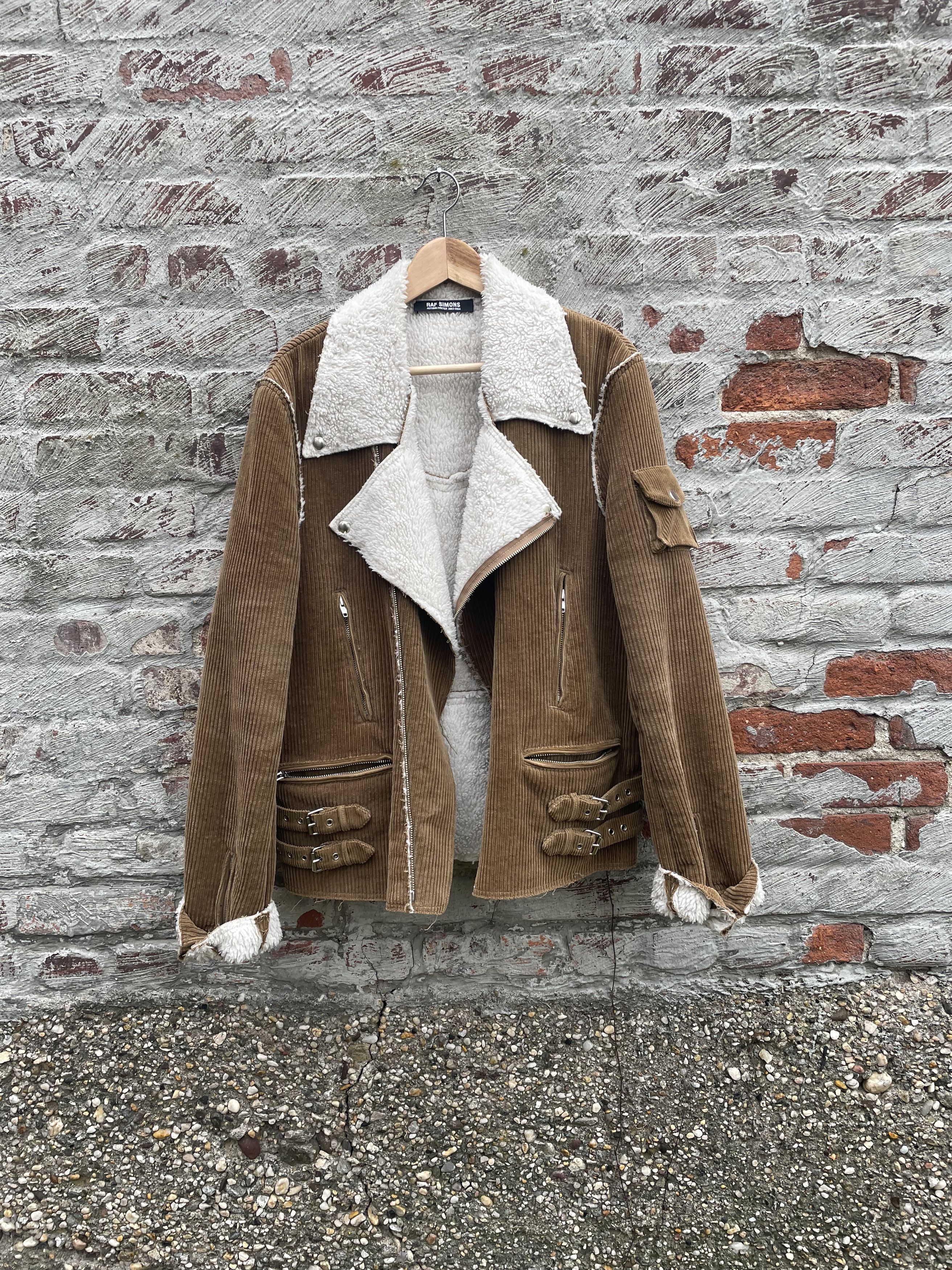 Raf Simons Raf Simons AW03-04 “Closer” Corduroy Shearling Biker Jacket Size US M / EU 48-50 / 2 - 2 Thumbnail