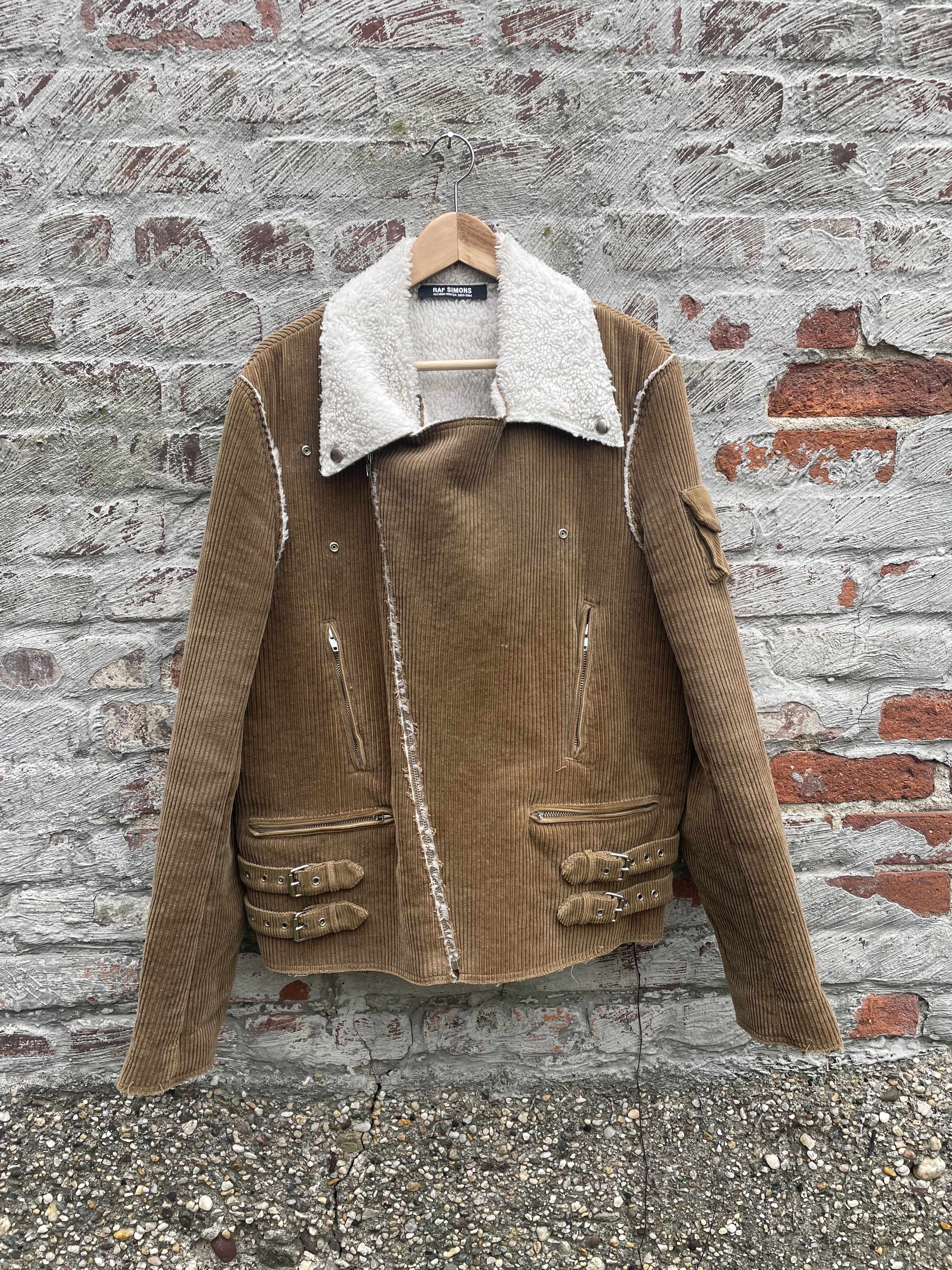 Raf Simons Raf Simons AW03-04 “Closer” Corduroy Shearling Biker Jacket Size US M / EU 48-50 / 2 - 5 Thumbnail