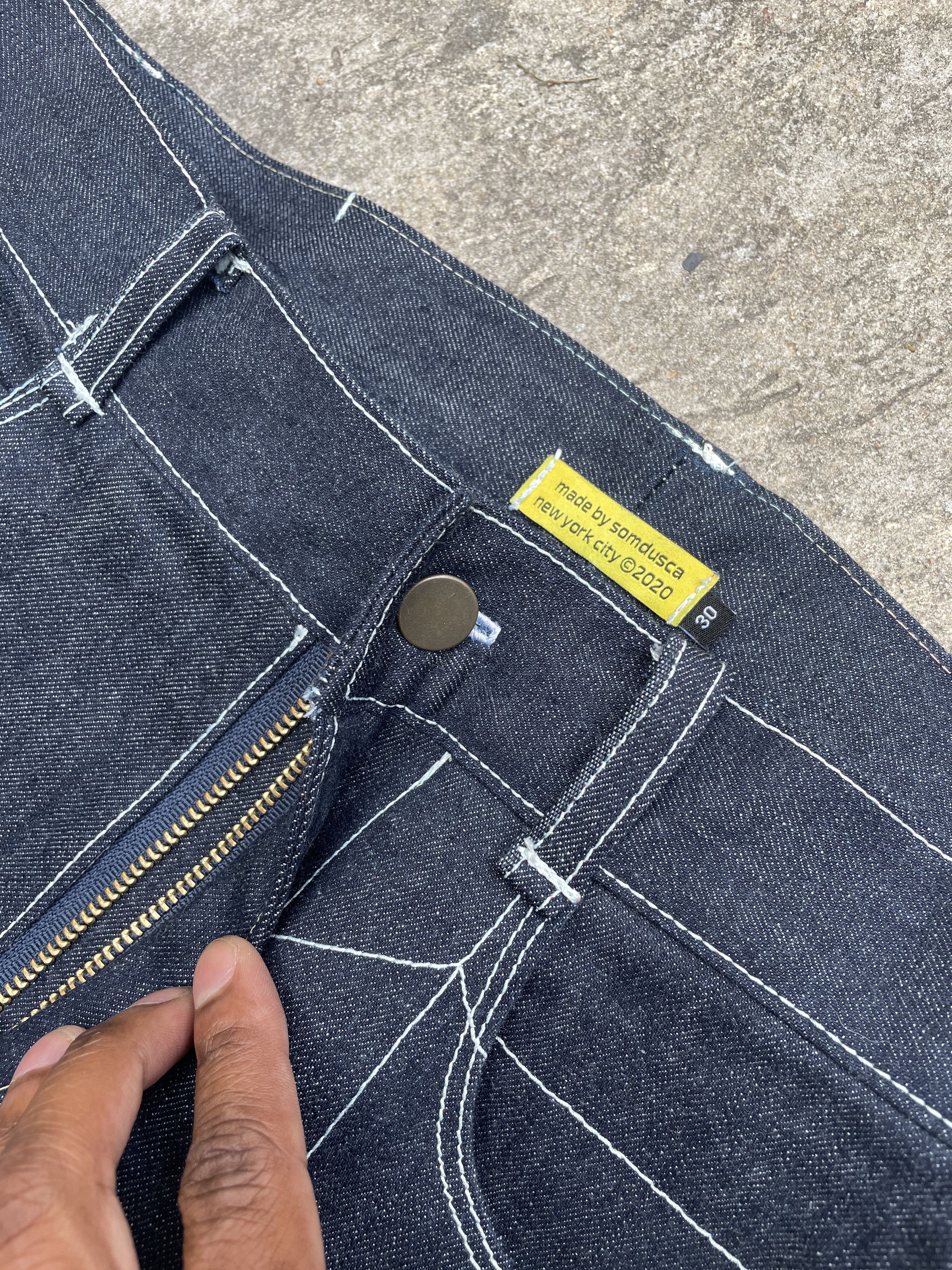 Handmade Somdusca Spider Web Embroidered Denim Size US 30 / EU 46 - 3 Thumbnail