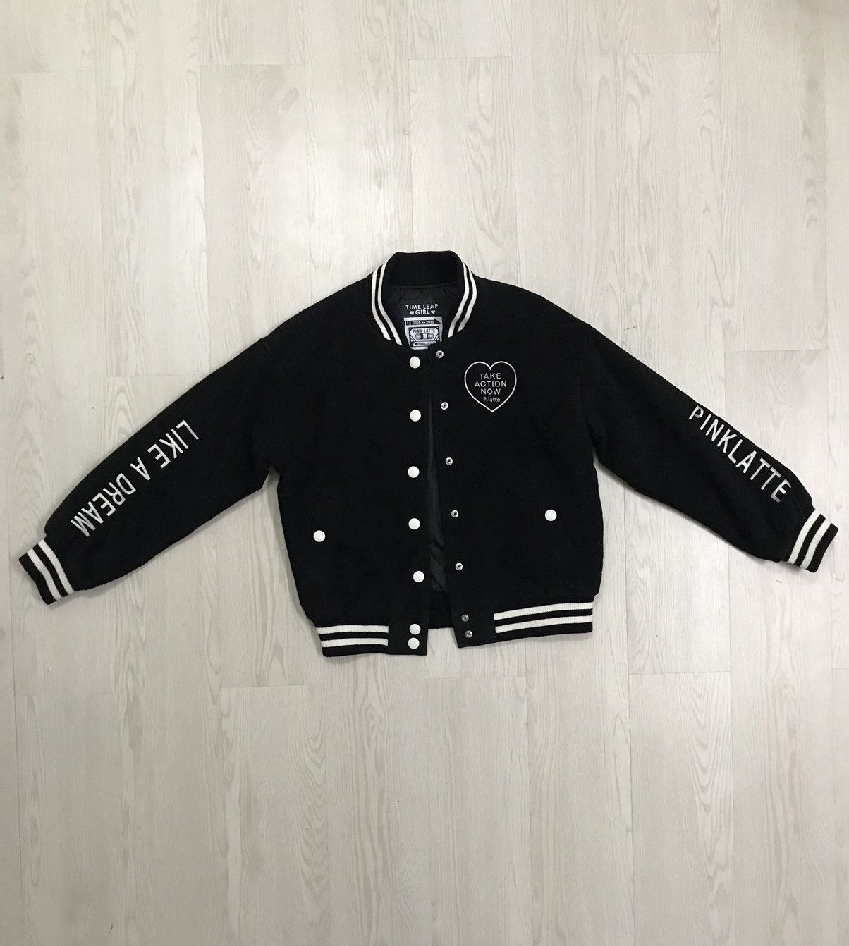 Pink Latte Japan Varsity Jacket Embroidery Hysteric Glamour