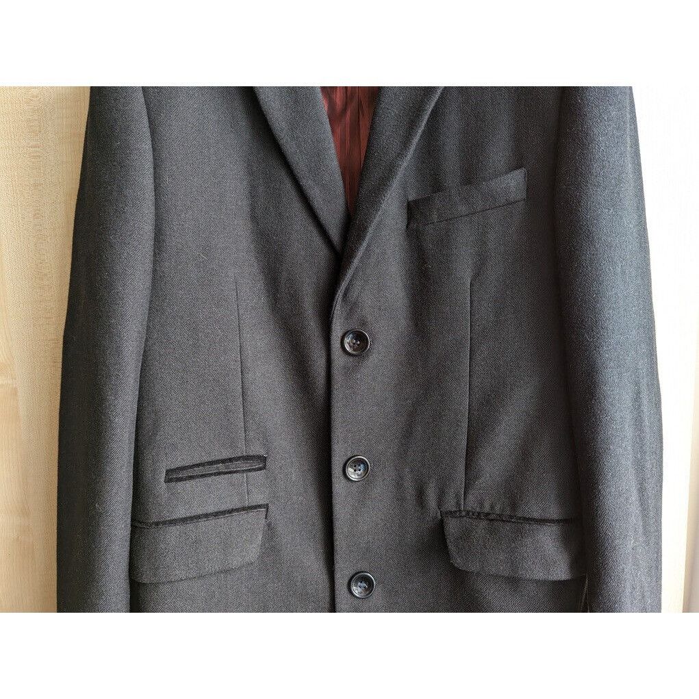 Vintage Marc Darcy London Messi Black Long Jacket Mens Size 38R Size 38R - 4 Thumbnail