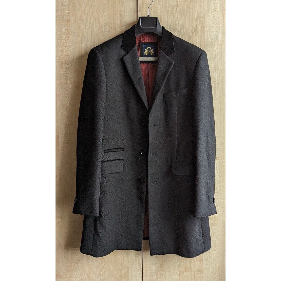 Vintage Marc Darcy London Messi Black Long Jacket Mens Size 38R Size 38R - 15 Thumbnail