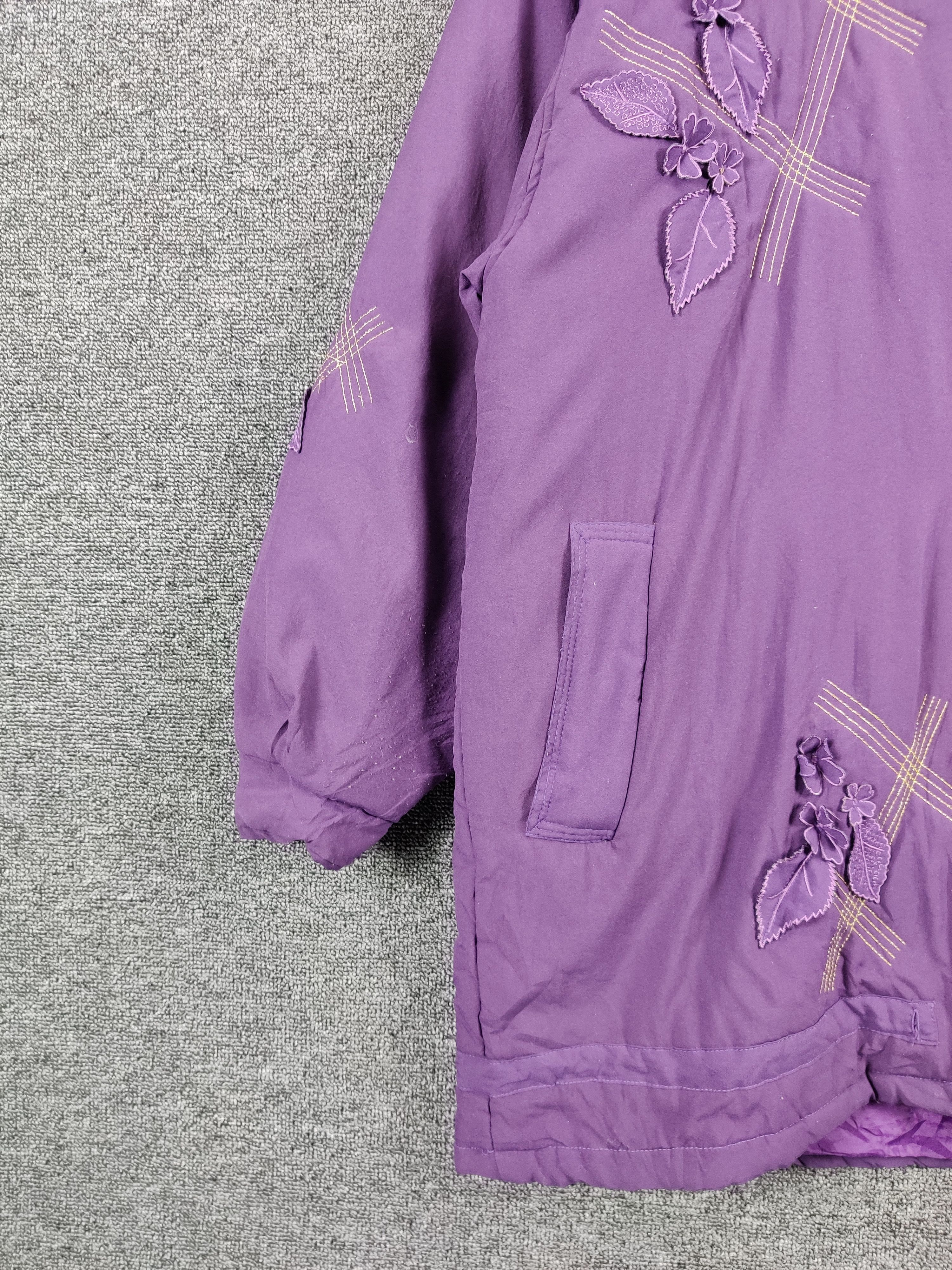 Vintage Vintage Floral Purple Nice Design Zipper Jacket Size US XXL / EU 58 / 5 - 7 Thumbnail