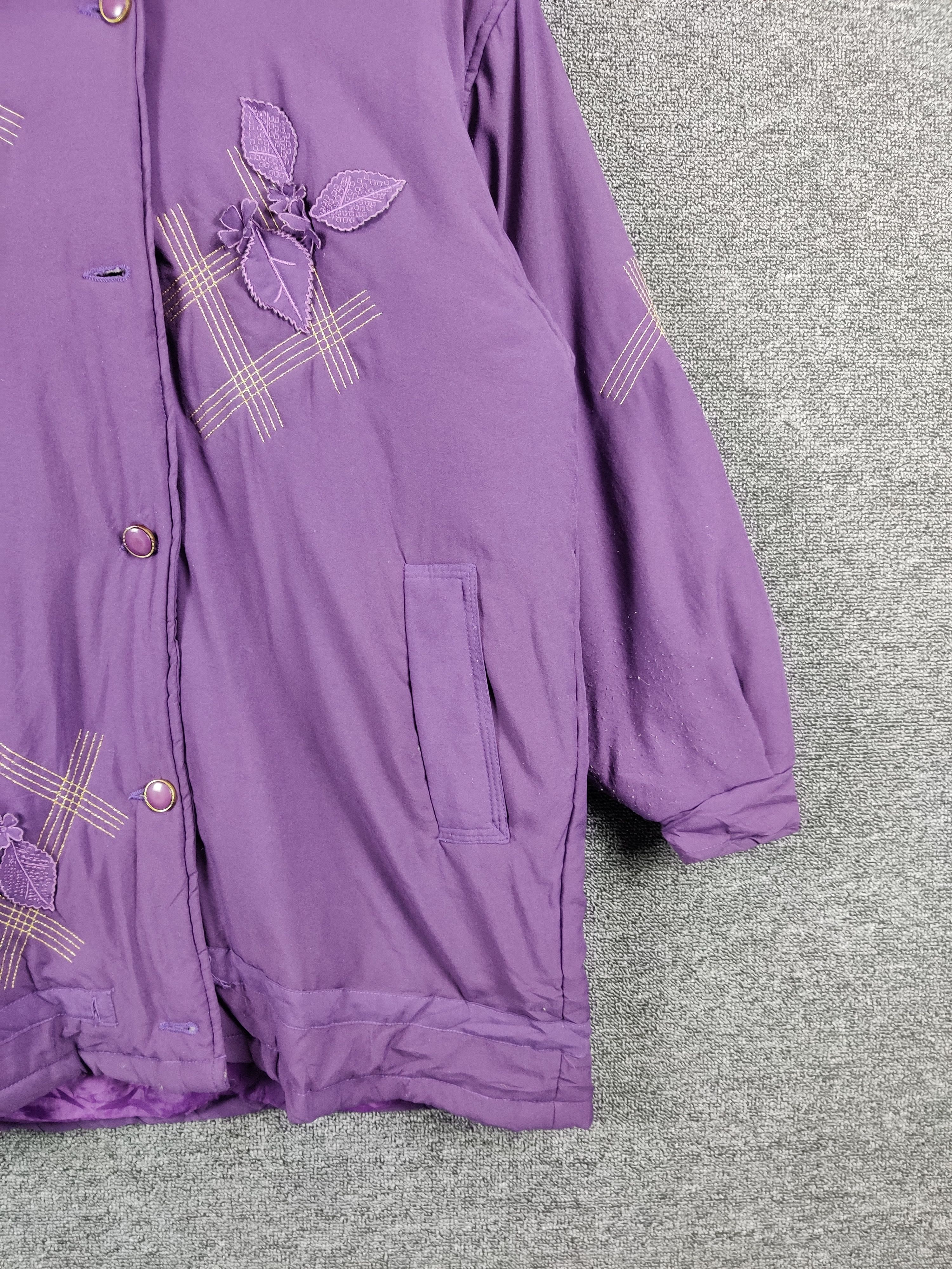 Vintage Vintage Floral Purple Nice Design Zipper Jacket Size US XXL / EU 58 / 5 - 3 Thumbnail