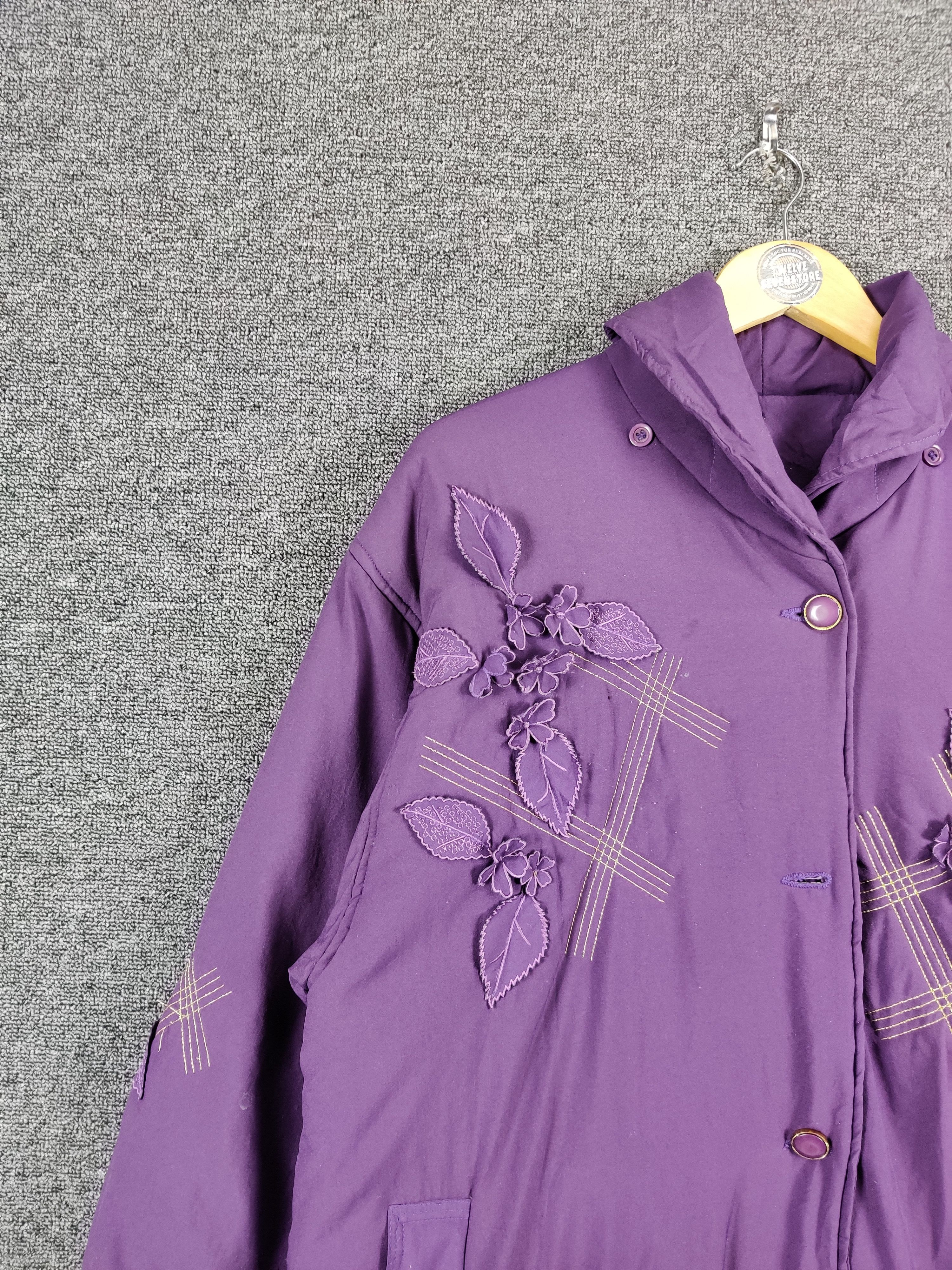 Vintage Vintage Floral Purple Nice Design Zipper Jacket Size US XXL / EU 58 / 5 - 5 Thumbnail