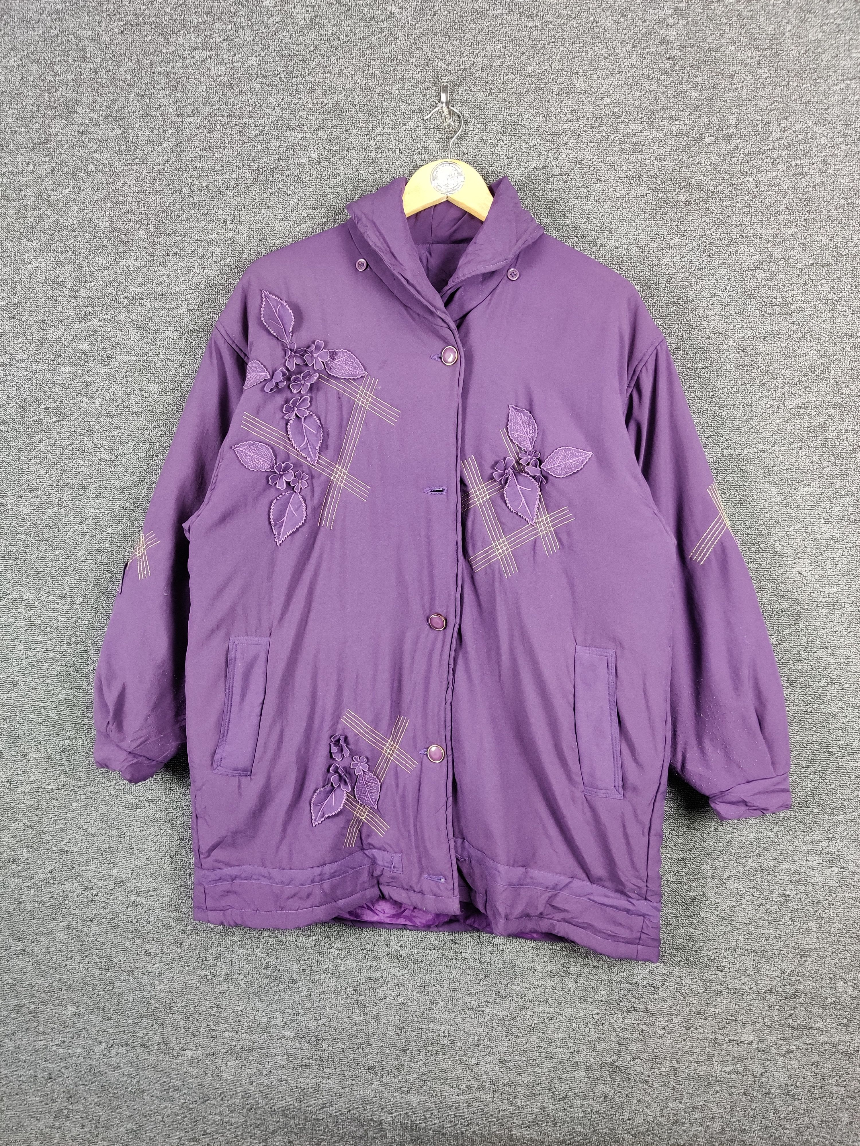 Vintage Vintage Floral Purple Nice Design Zipper Jacket Size US XXL / EU 58 / 5 - 2 Thumbnail