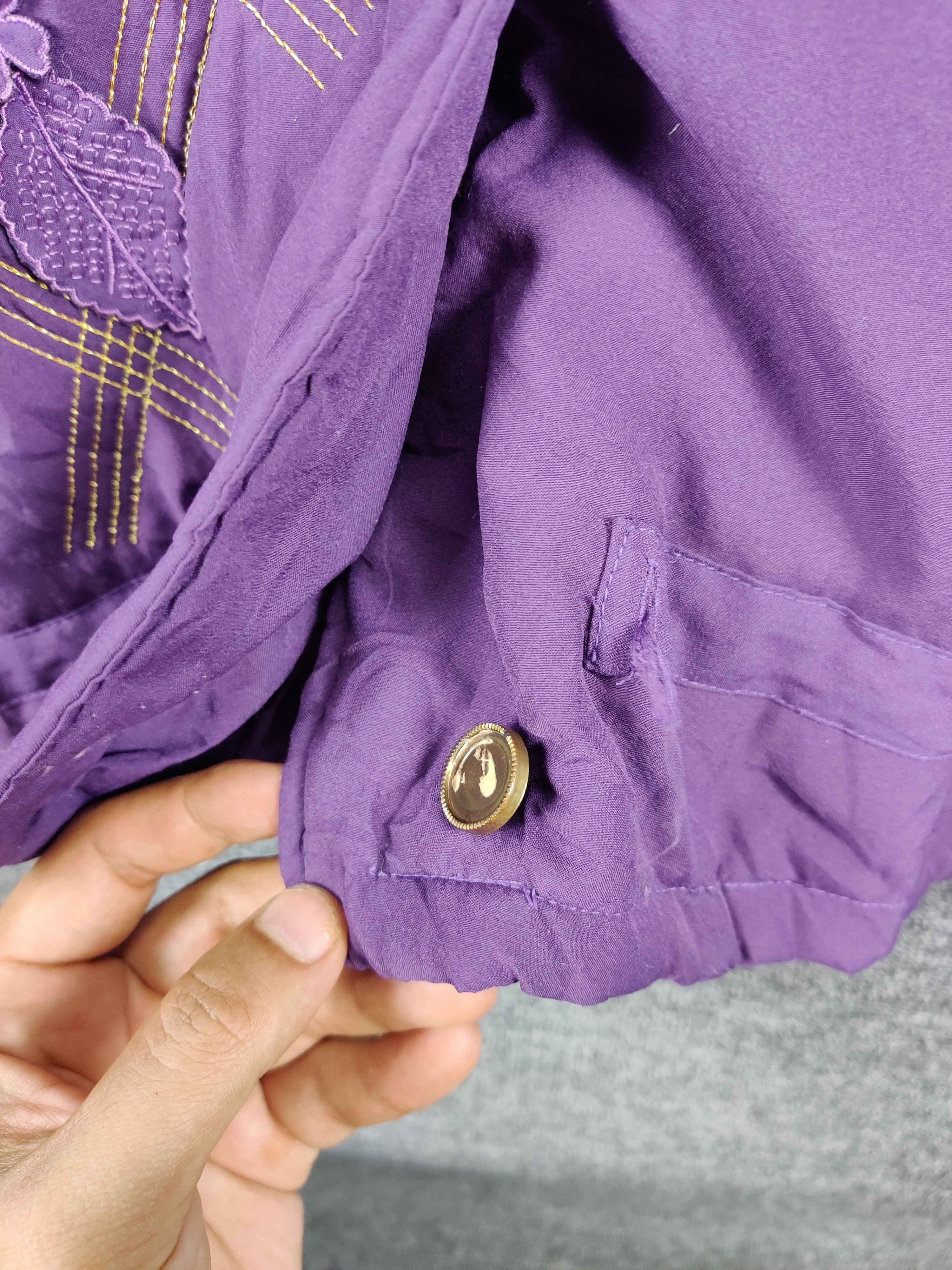 Vintage Vintage Floral Purple Nice Design Zipper Jacket Size US XXL / EU 58 / 5 - 10 Thumbnail