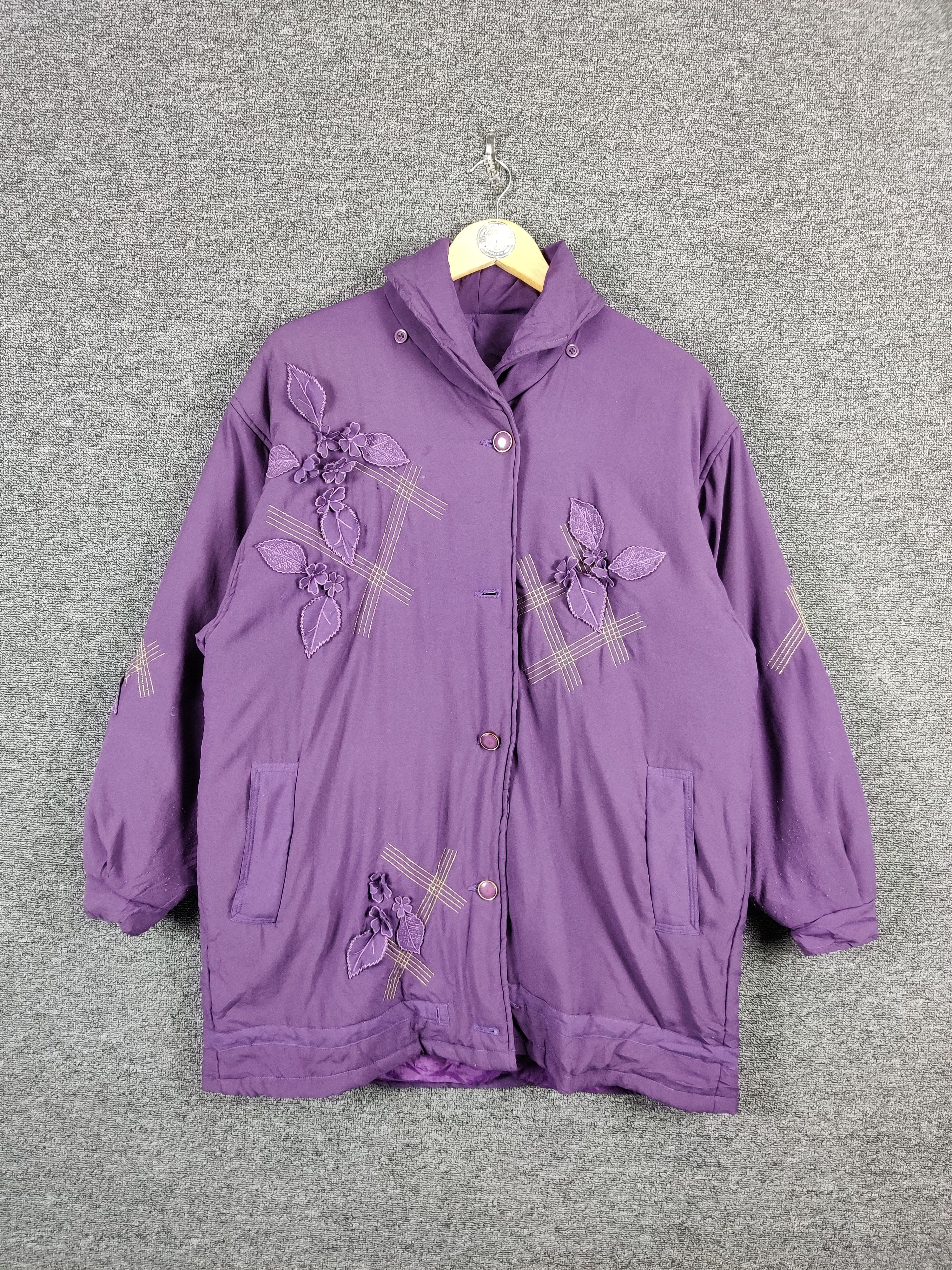 Vintage Vintage Floral Purple Nice Design Zipper Jacket Size US XXL / EU 58 / 5 - 1 Thumbnail