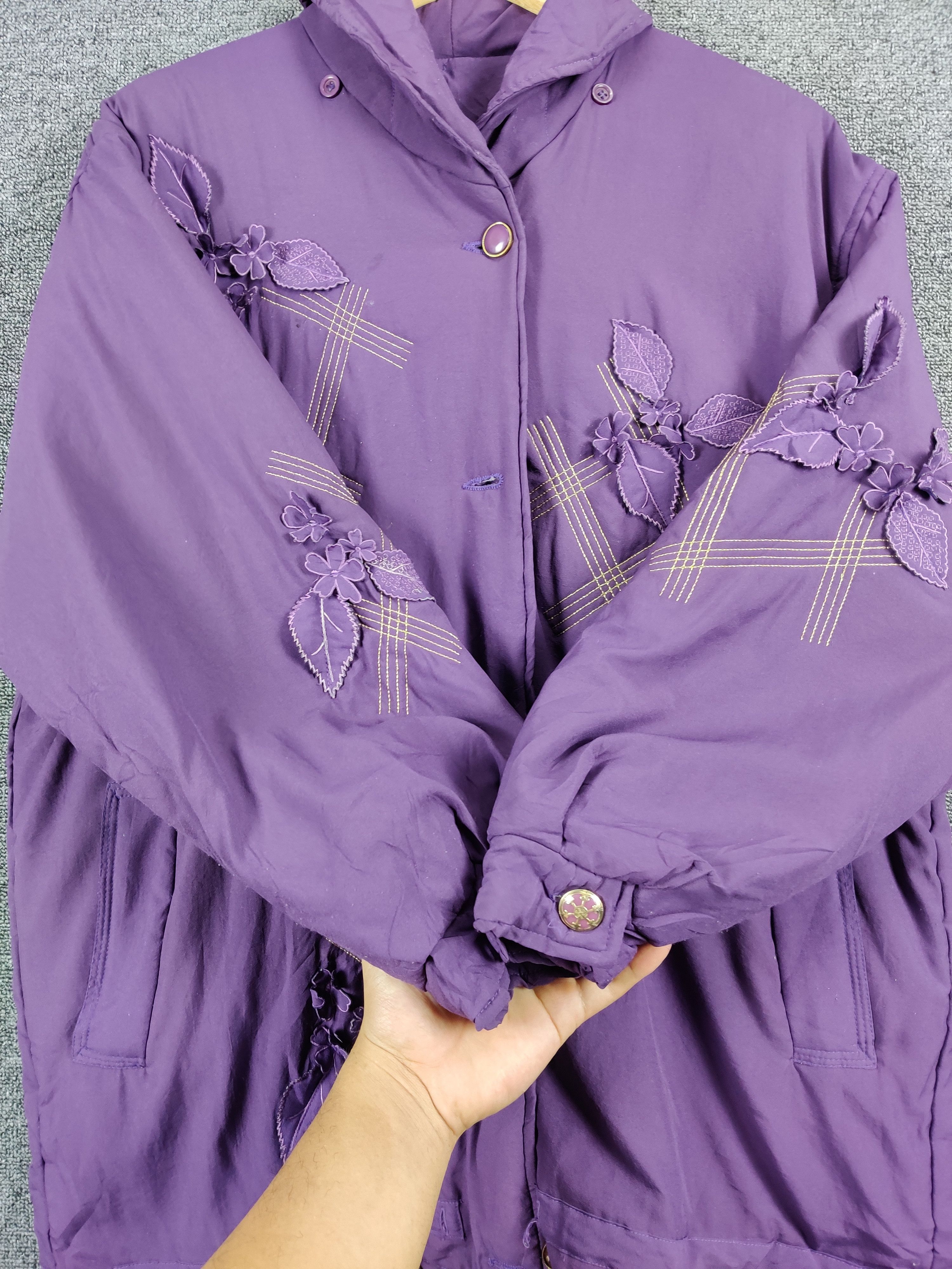 Vintage Vintage Floral Purple Nice Design Zipper Jacket Size US XXL / EU 58 / 5 - 8 Thumbnail