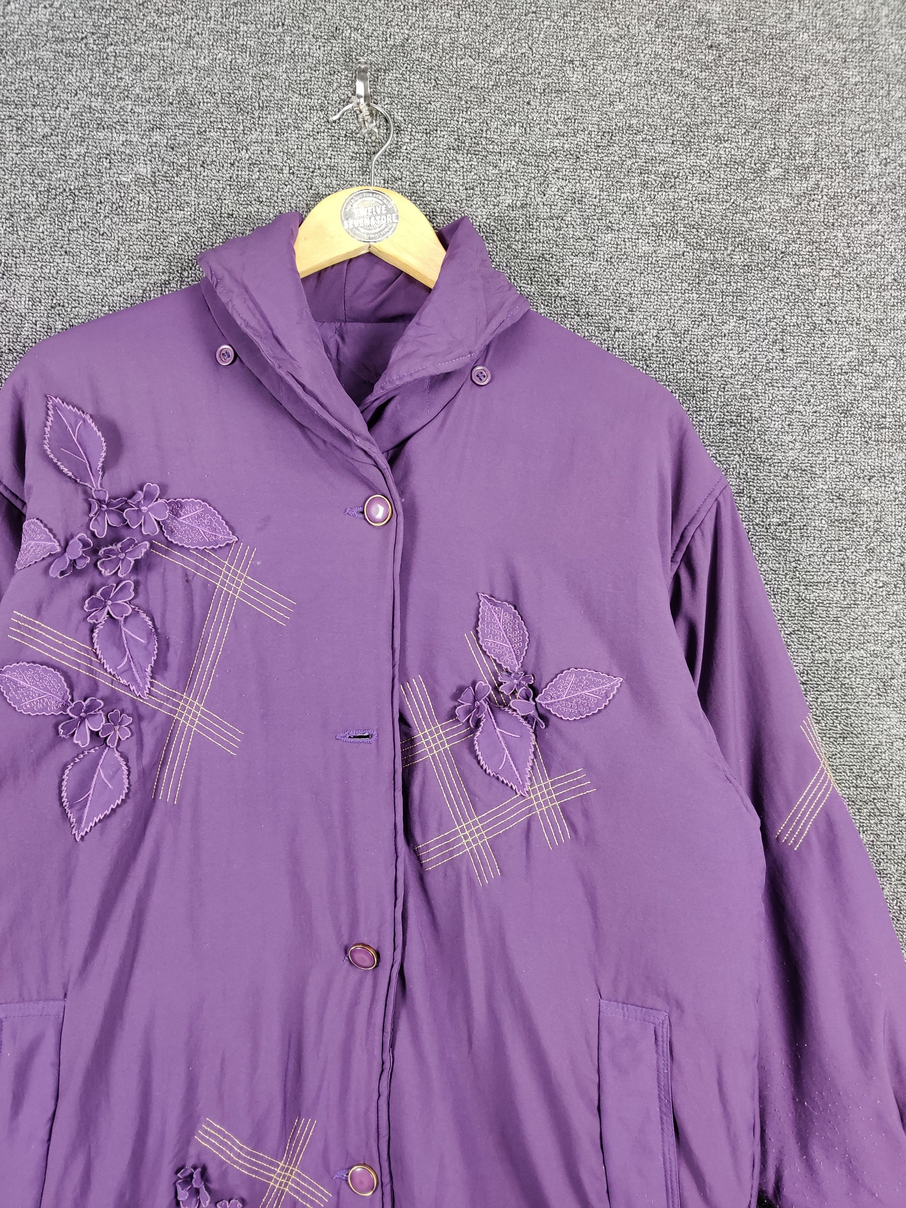 Vintage Vintage Floral Purple Nice Design Zipper Jacket Size US XXL / EU 58 / 5 - 4 Thumbnail
