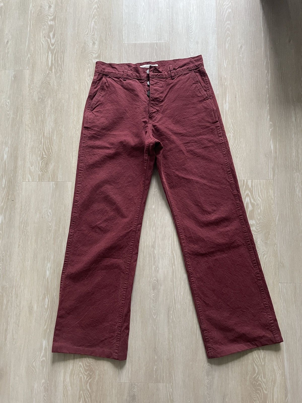 image of Staatsballett Red Canvas Pants, Men's (Size 31)