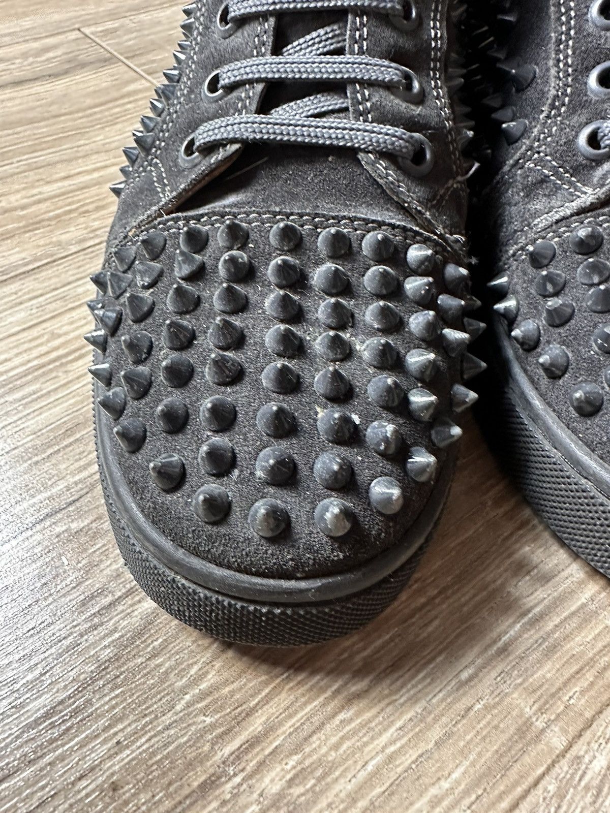 Christian Louboutin Christian Louboutin Black Hightop Sneakers Size US 7 / EU 40 - 3 Thumbnail