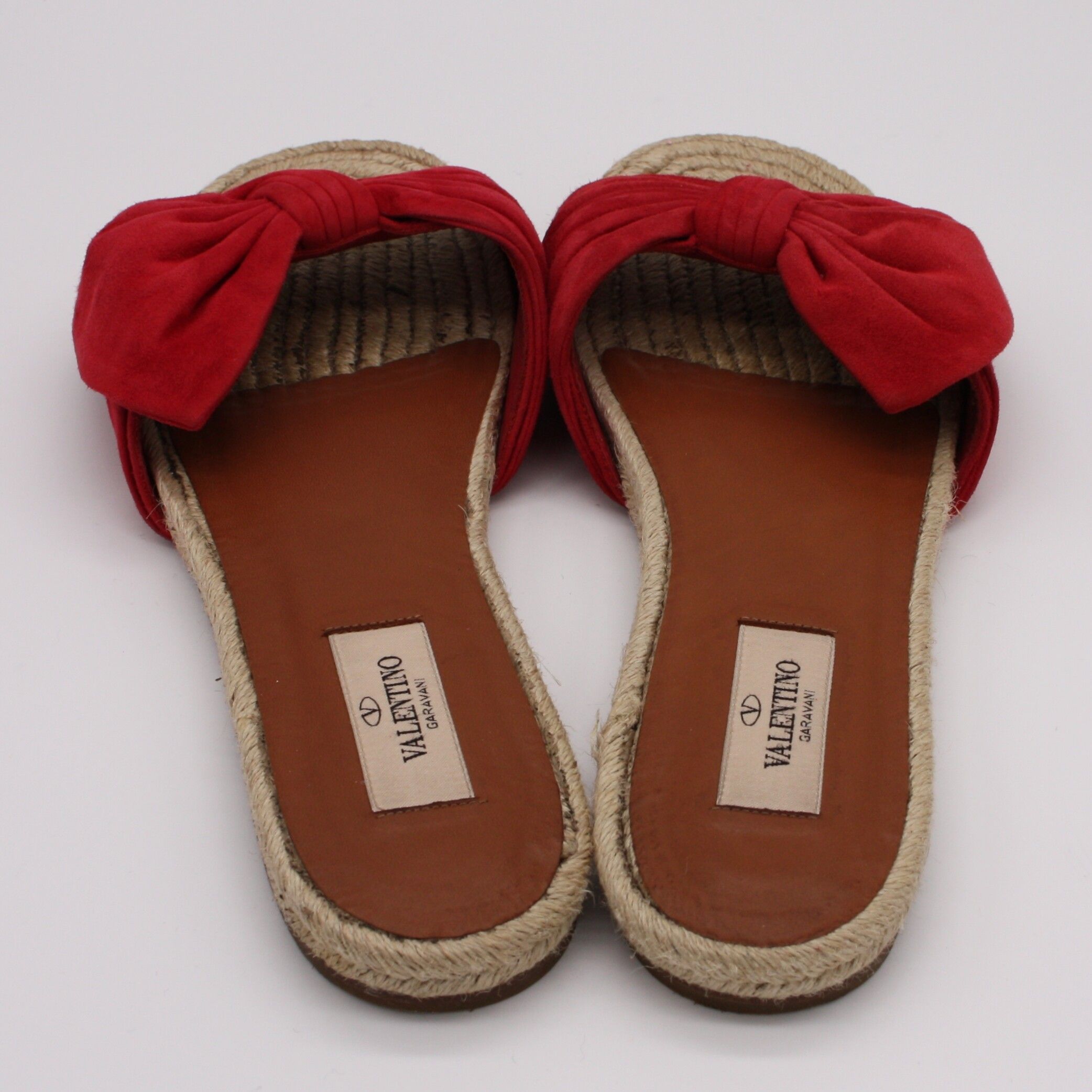 Valentino Garavani Tropical Bow Red Espadrille Slide Sandals size US 10 Size US 10 / IT 40 - 5 Thumbnail
