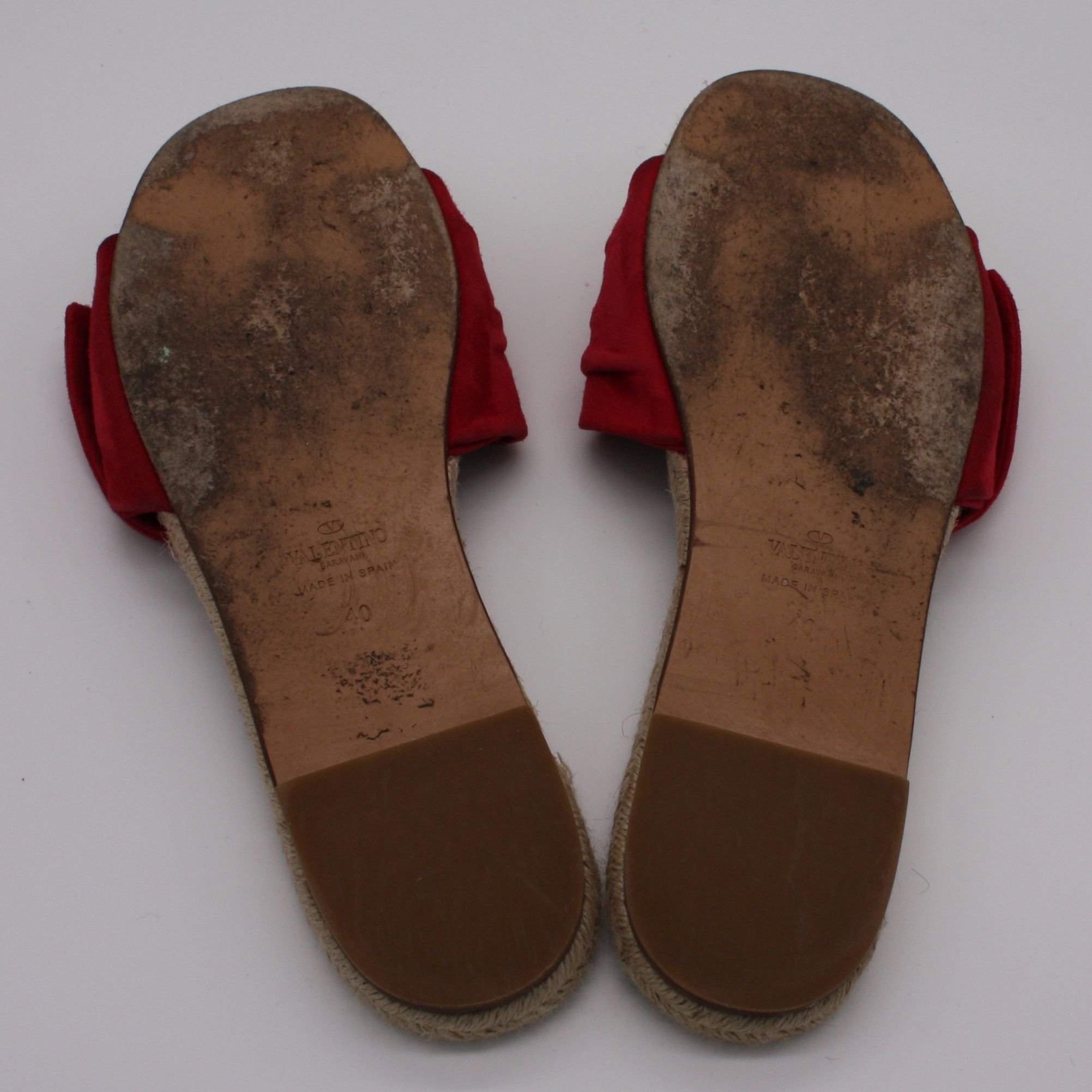 Valentino Garavani Tropical Bow Red Espadrille Slide Sandals size US 10 Size US 10 / IT 40 - 6 Thumbnail