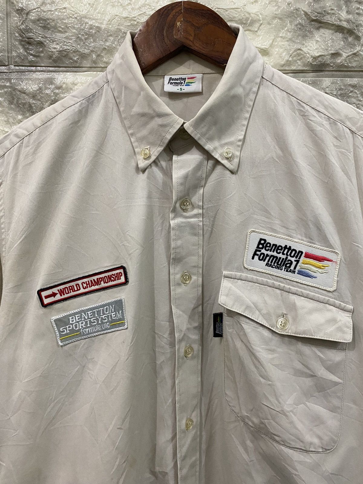 Benetton 🔥SALE🔥Vintage Benetton Formula 1 Patch Shirt Size US S / EU 44-46 / 1 - 2 Thumbnail