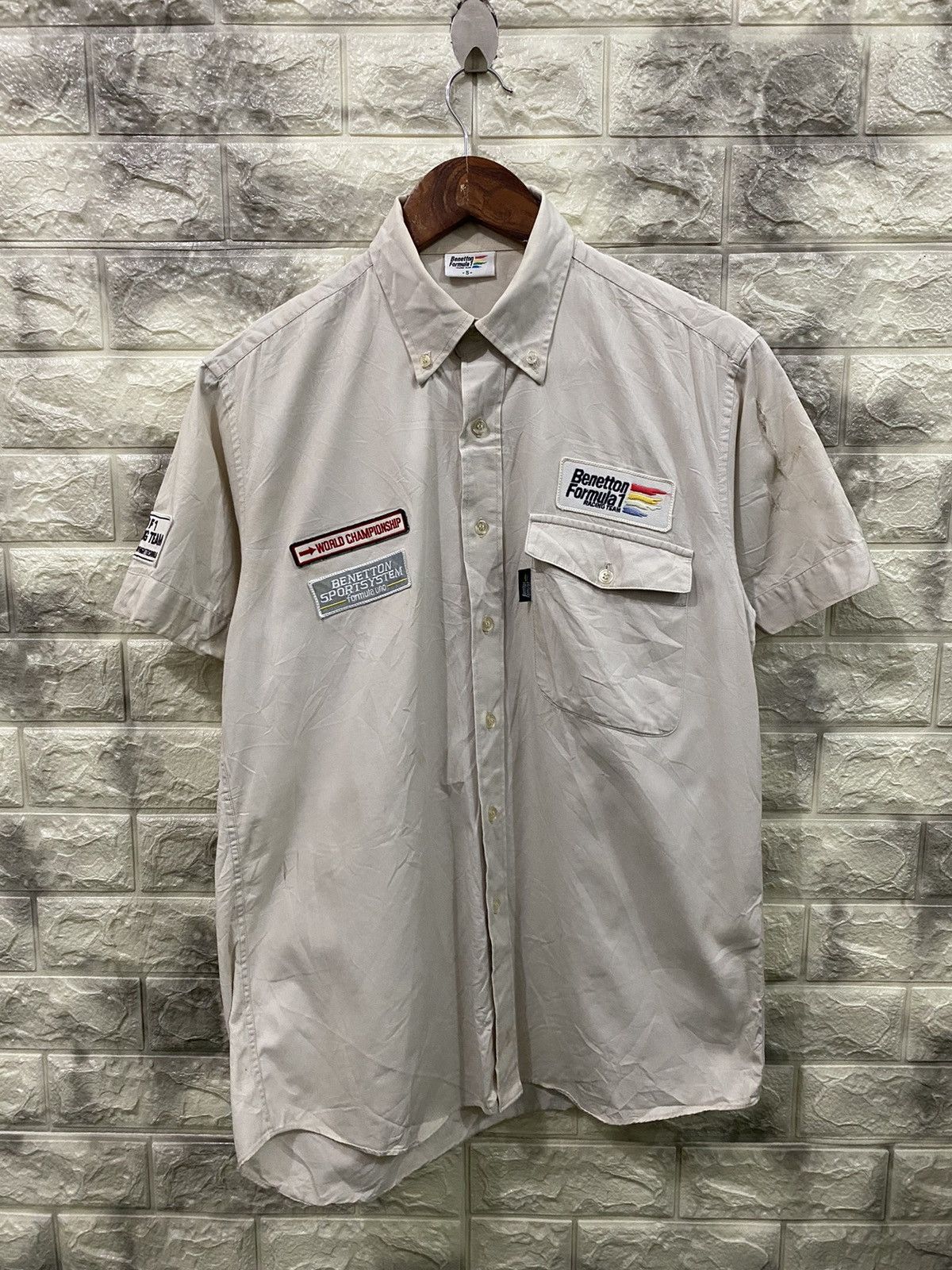 Benetton 🔥SALE🔥Vintage Benetton Formula 1 Patch Shirt Size US S / EU 44-46 / 1 - 1 Thumbnail