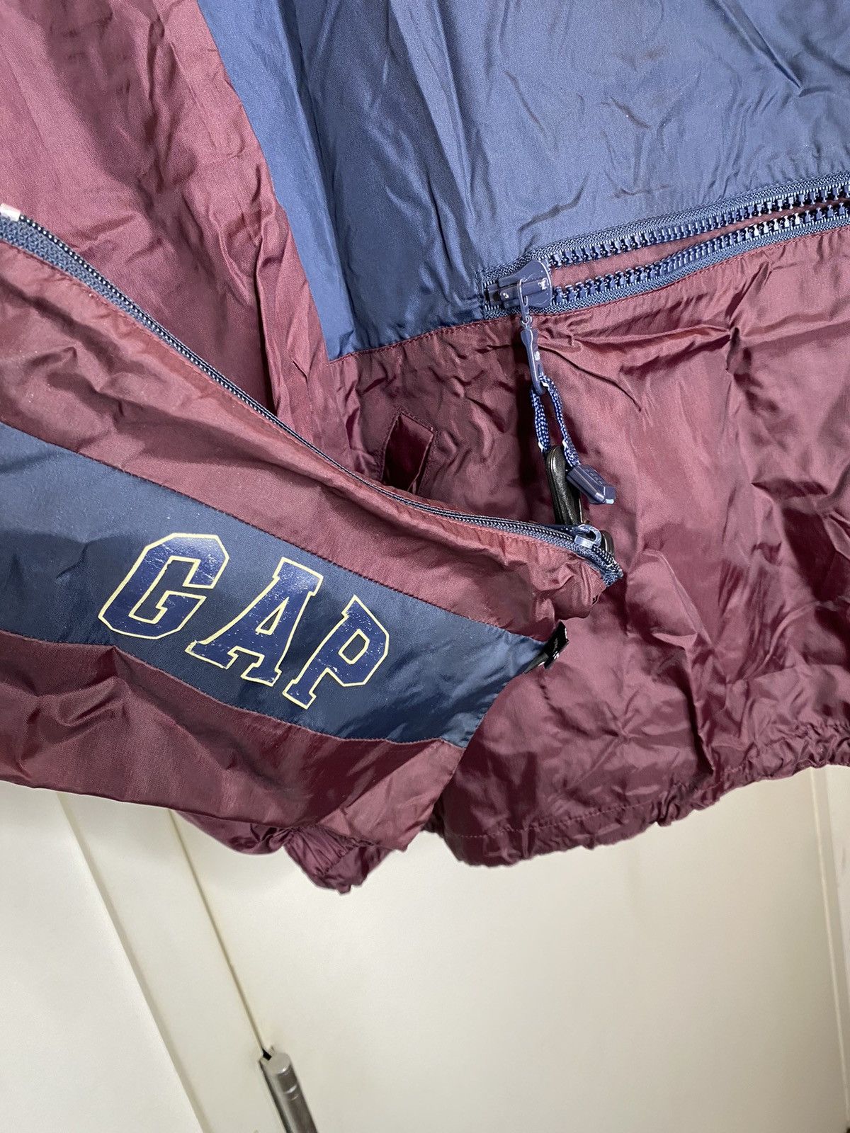 Gap × Vintage Vintage 90s Gap Arc Logo Hooded 1/4 Zip Jacket Anorak Small Size US S / EU 44-46 / 1 - 2 Thumbnail