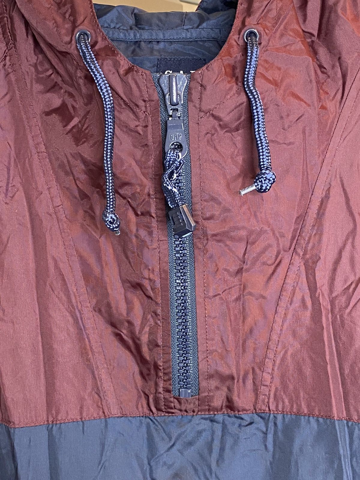 Gap × Vintage Vintage 90s Gap Arc Logo Hooded 1/4 Zip Jacket Anorak Small Size US S / EU 44-46 / 1 - 7 Thumbnail