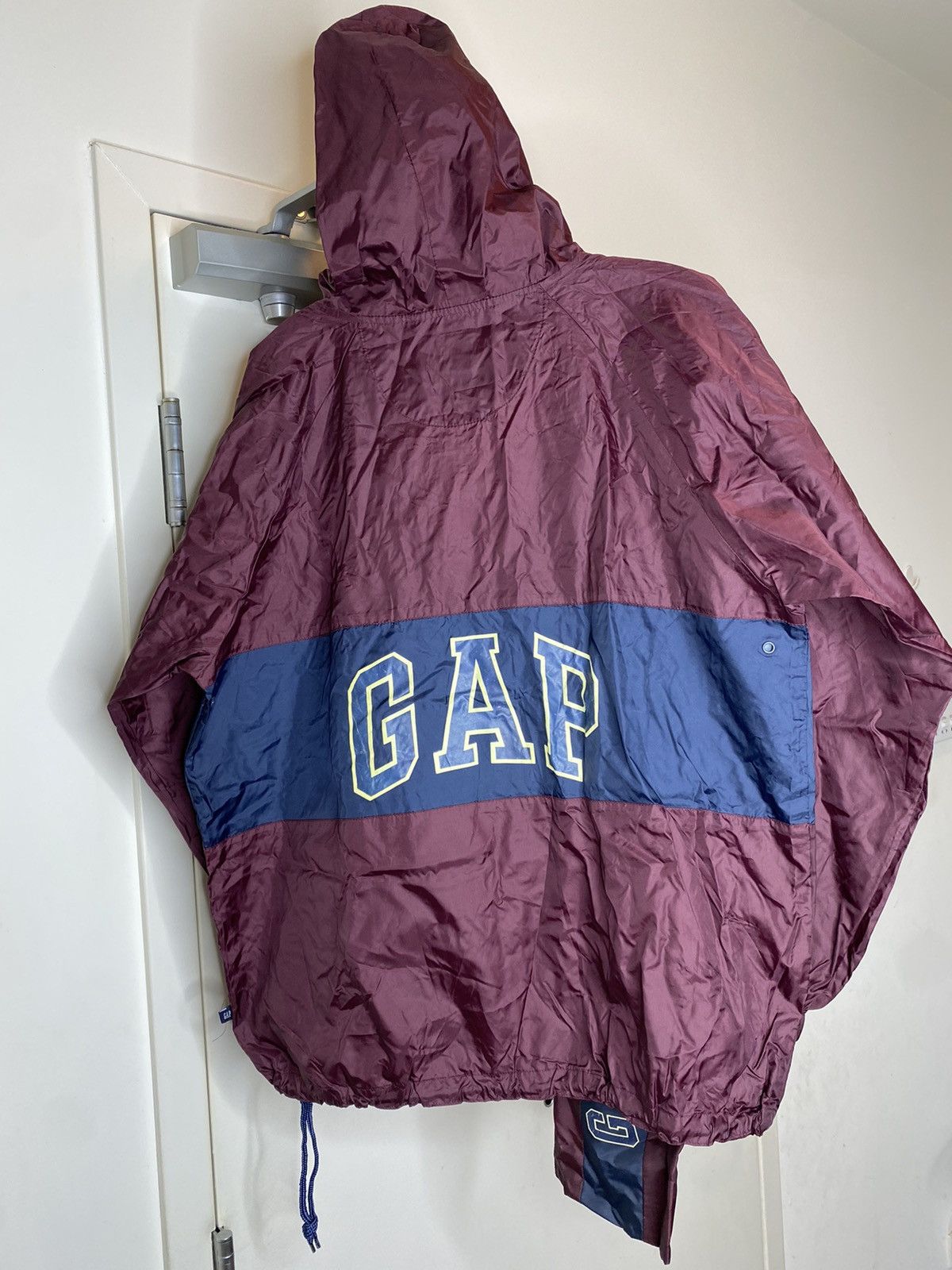 Gap × Vintage Vintage 90s Gap Arc Logo Hooded 1/4 Zip Jacket Anorak Small Size US S / EU 44-46 / 1 - 4 Thumbnail