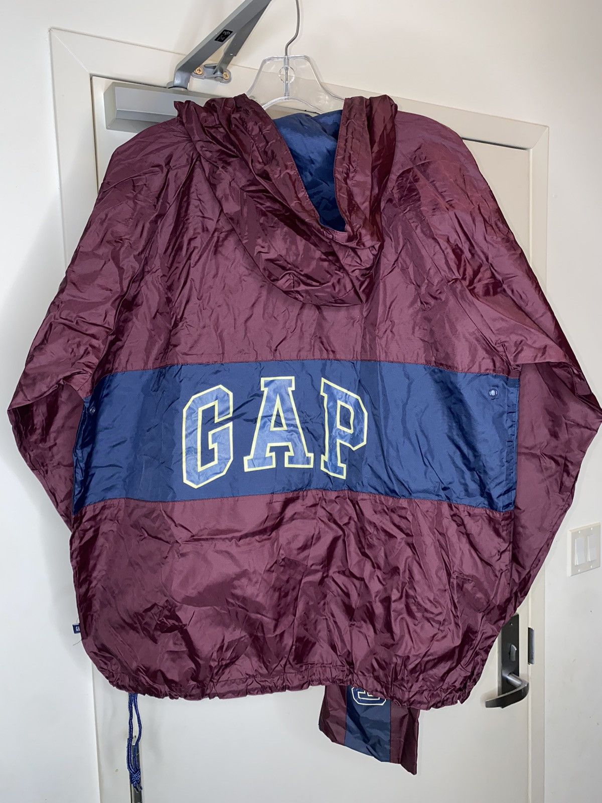 Gap × Vintage Vintage 90s Gap Arc Logo Hooded 1/4 Zip Jacket Anorak Small Size US S / EU 44-46 / 1 - 1 Thumbnail