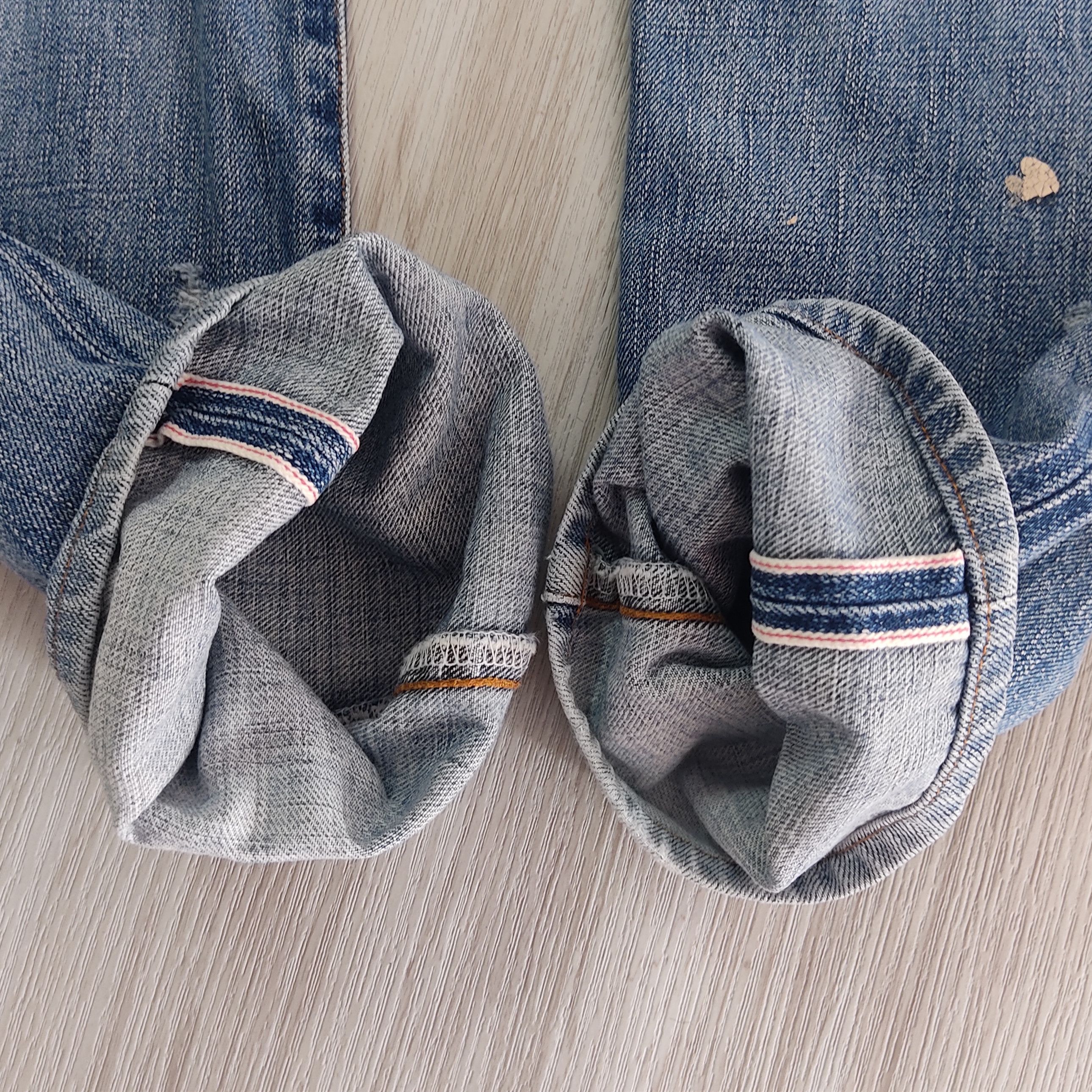 Japanese Brand Green BOWLES Co. Ltd Distressed Thrashed Selvedge Denim Size US 30 / EU 46 - 10 Thumbnail