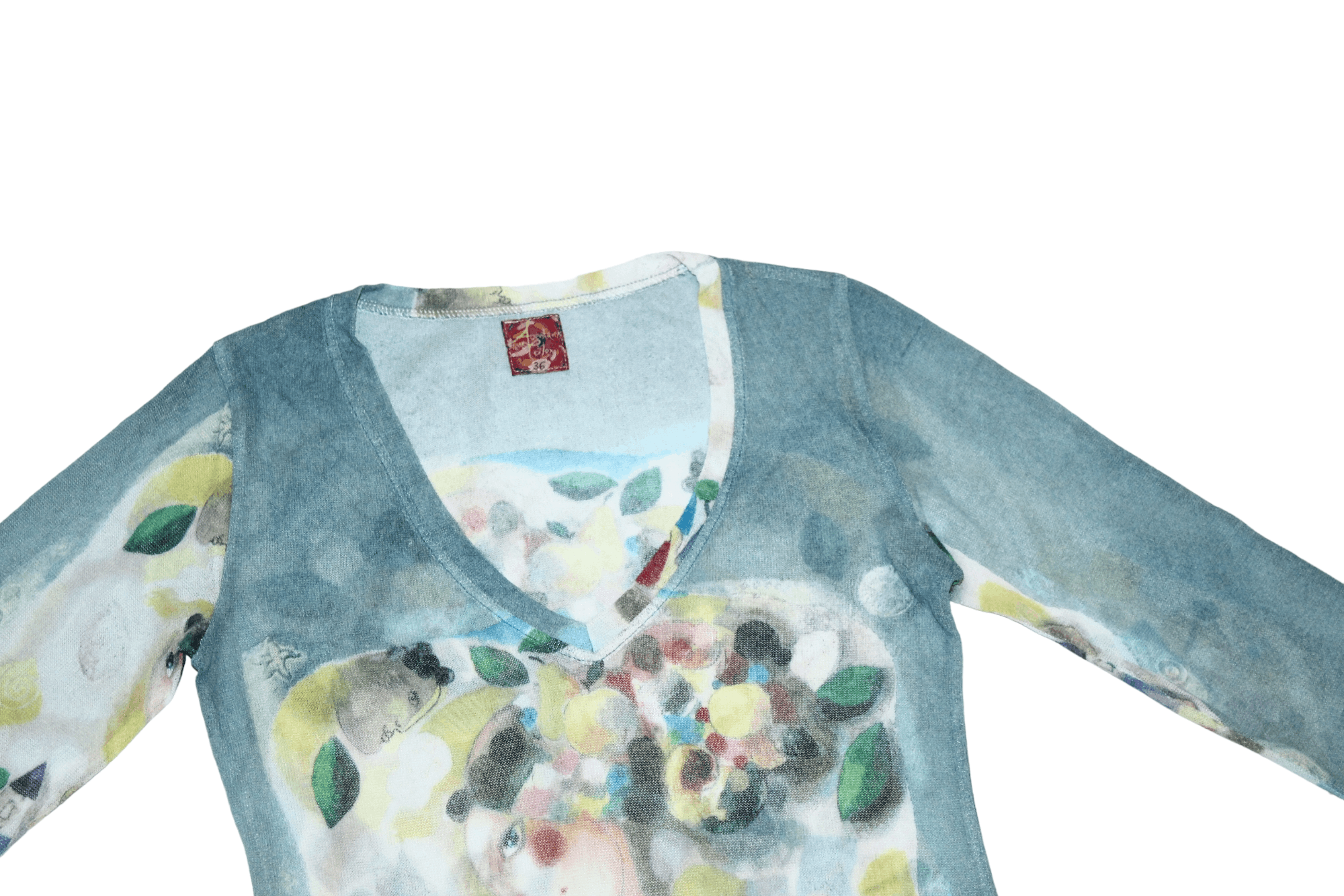 Jean Paul Gaultier Aventures Des Toiles x Stephan Chinikov Artwork Mesh Top Size XS / US 0-2 / IT 36-38 - 3 Thumbnail