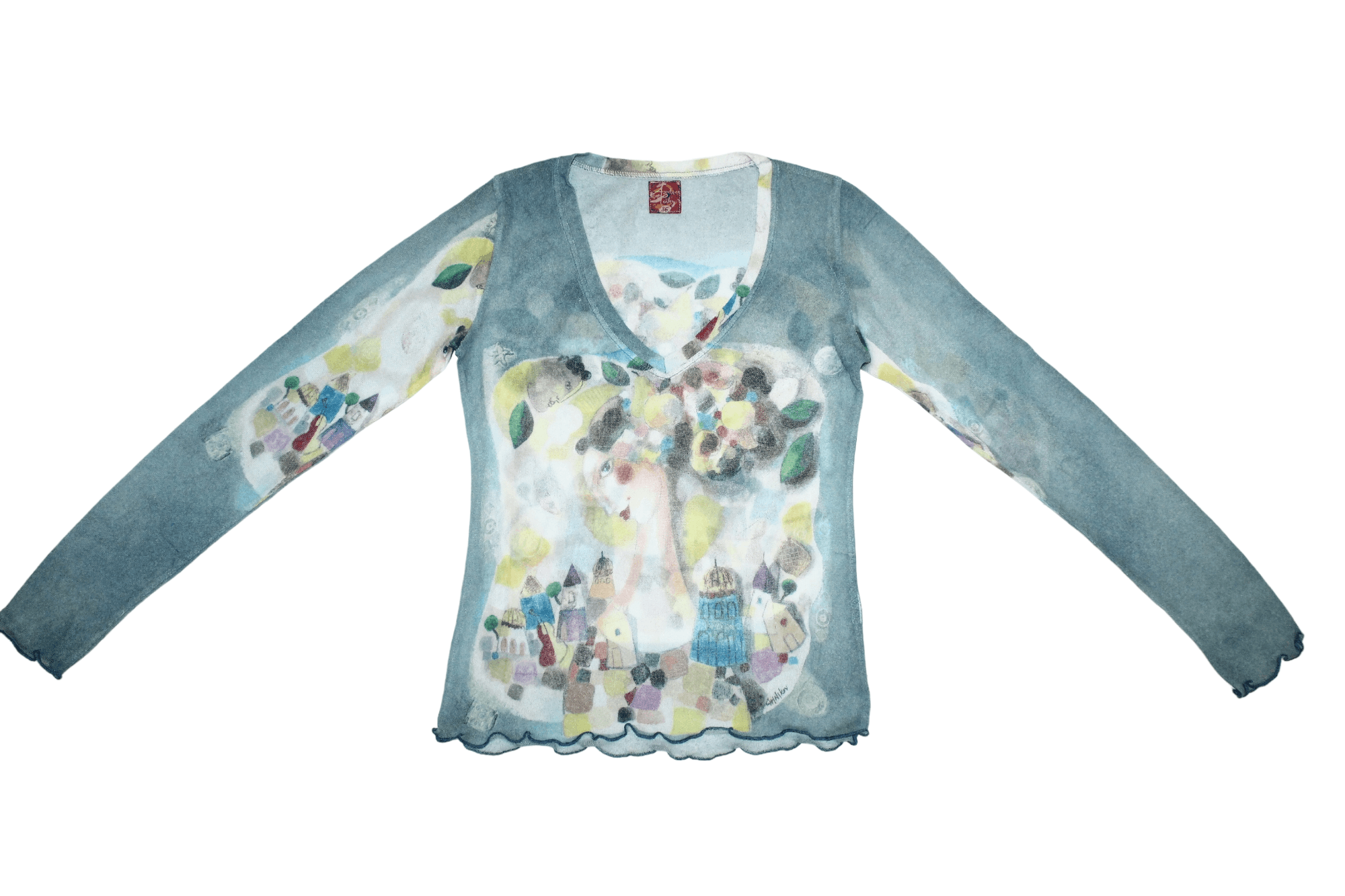 Jean Paul Gaultier Aventures Des Toiles x Stephan Chinikov Artwork Mesh Top Size XS / US 0-2 / IT 36-38 - 2 Thumbnail