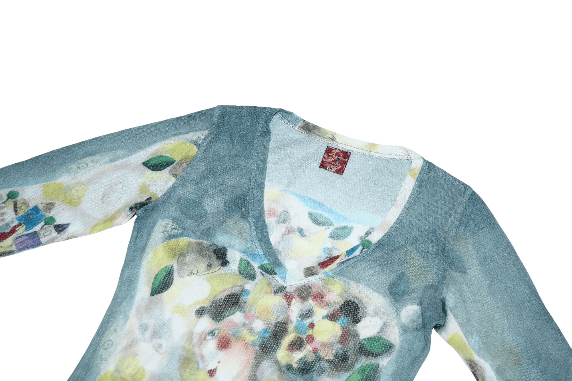Jean Paul Gaultier Aventures Des Toiles x Stephan Chinikov Artwork Mesh Top Size XS / US 0-2 / IT 36-38 - 4 Thumbnail