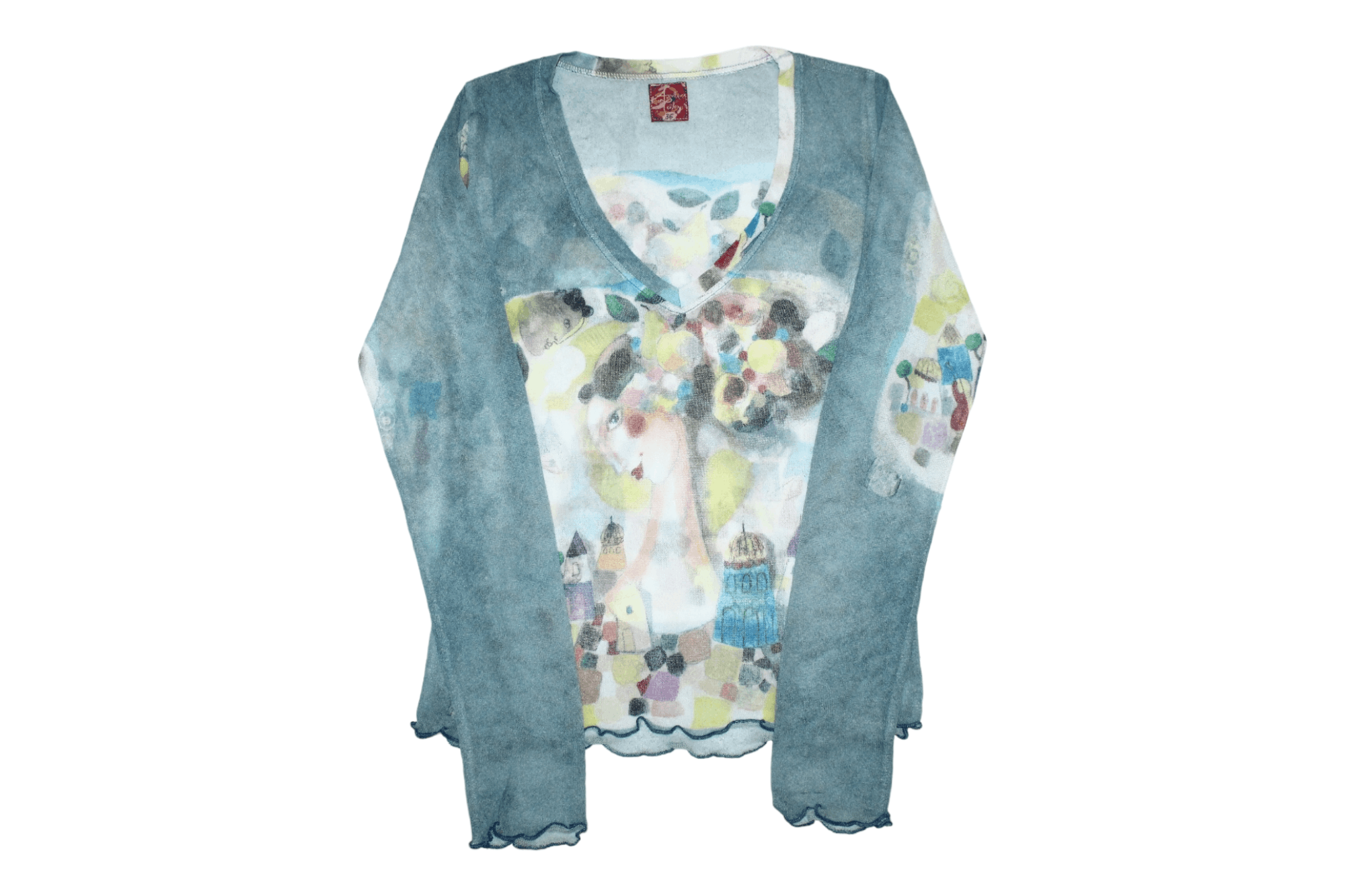 Jean Paul Gaultier Aventures Des Toiles x Stephan Chinikov Artwork Mesh Top Size XS / US 0-2 / IT 36-38 - 7 Thumbnail