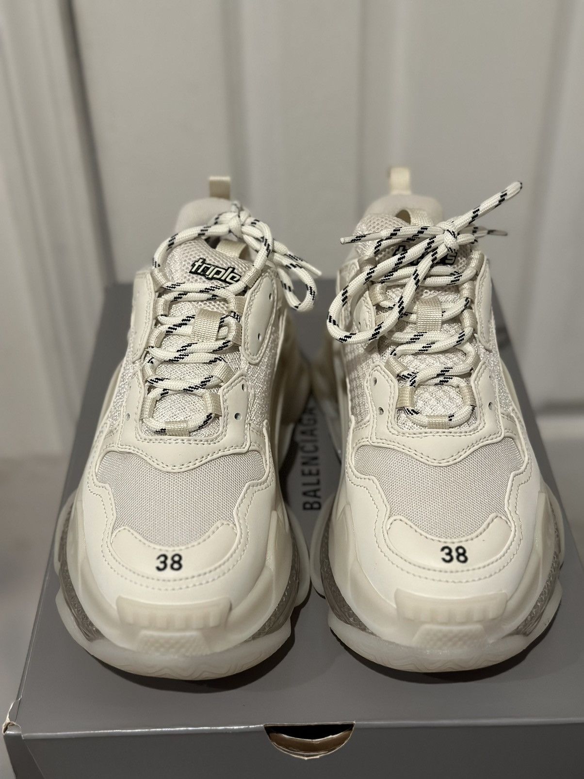 Balenciaga Balenciaga Triple S Sneaker EU 38 US 8 OffWhite Beige Grailed