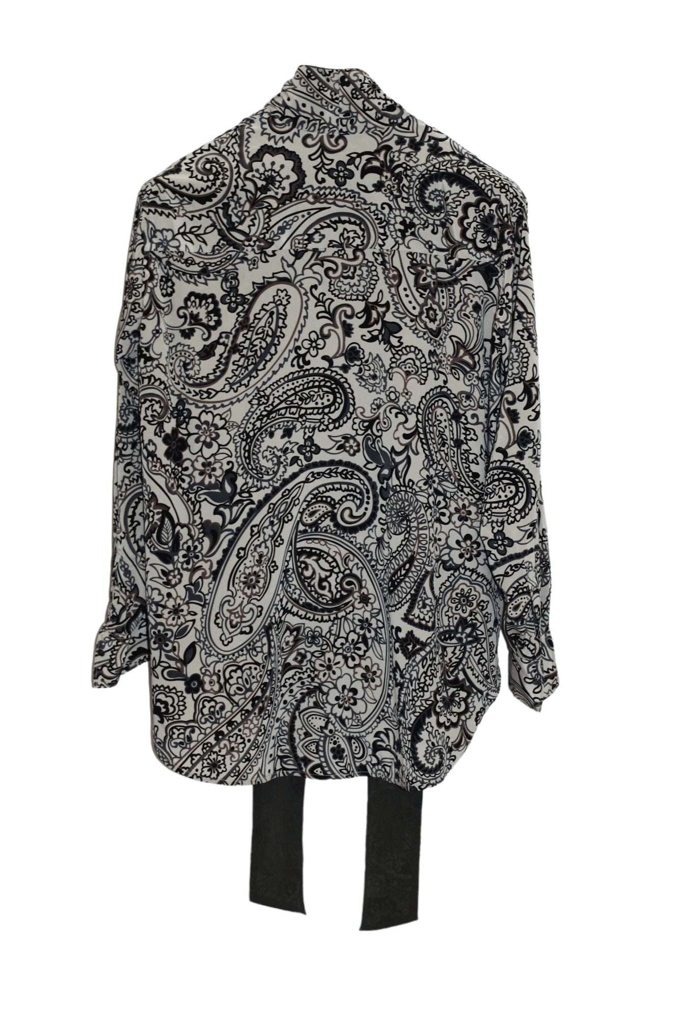 ba&sh Liza Lareida Floral Paisley Oversize Silk Blouse Size ONE SIZE - 17 Thumbnail