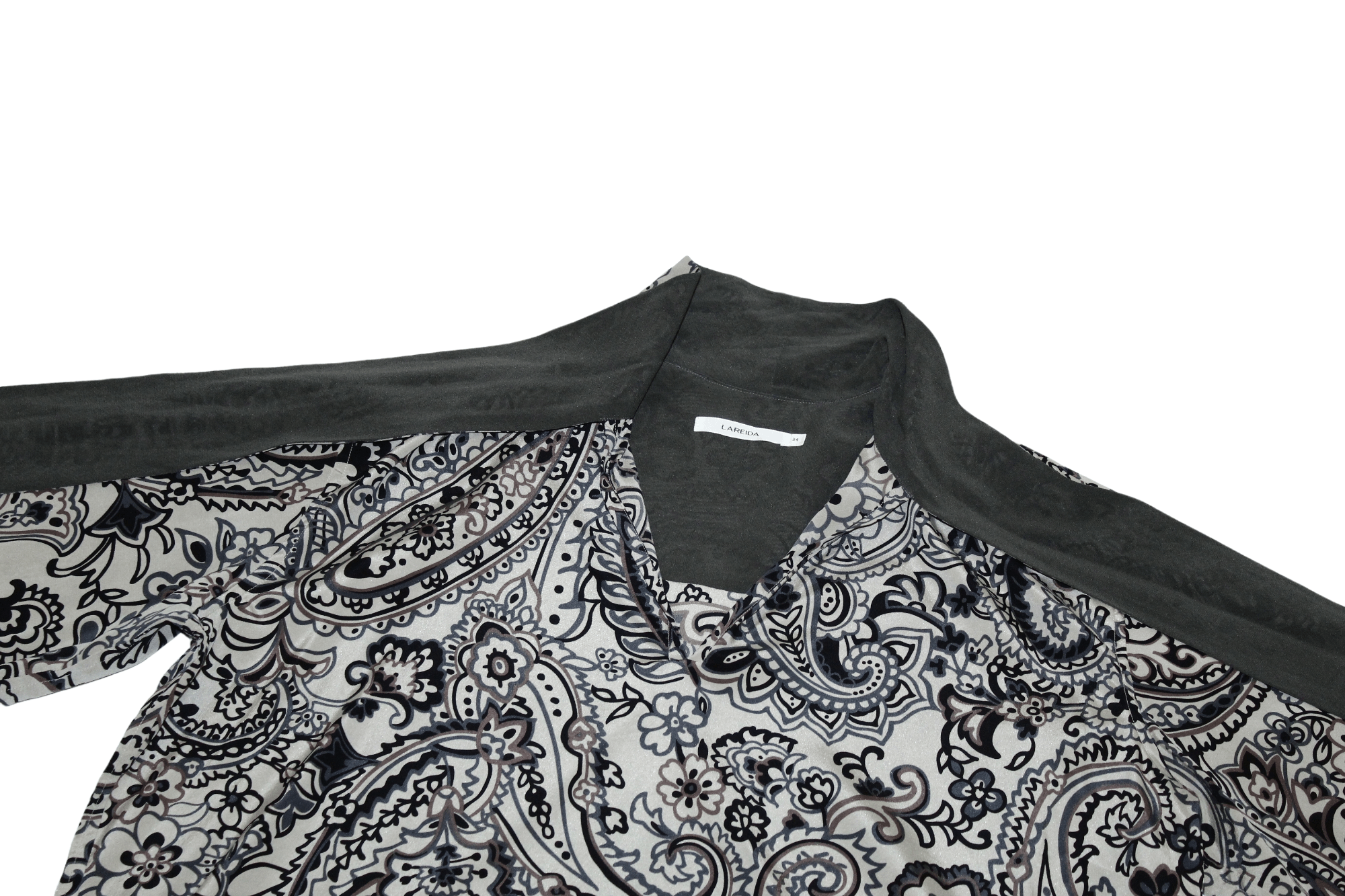 ba&sh Liza Lareida Floral Paisley Oversize Silk Blouse Size ONE SIZE - 6 Thumbnail