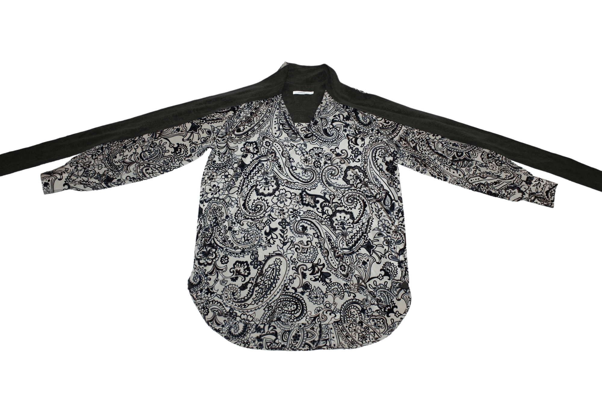 ba&sh Liza Lareida Floral Paisley Oversize Silk Blouse Size ONE SIZE - 5 Thumbnail
