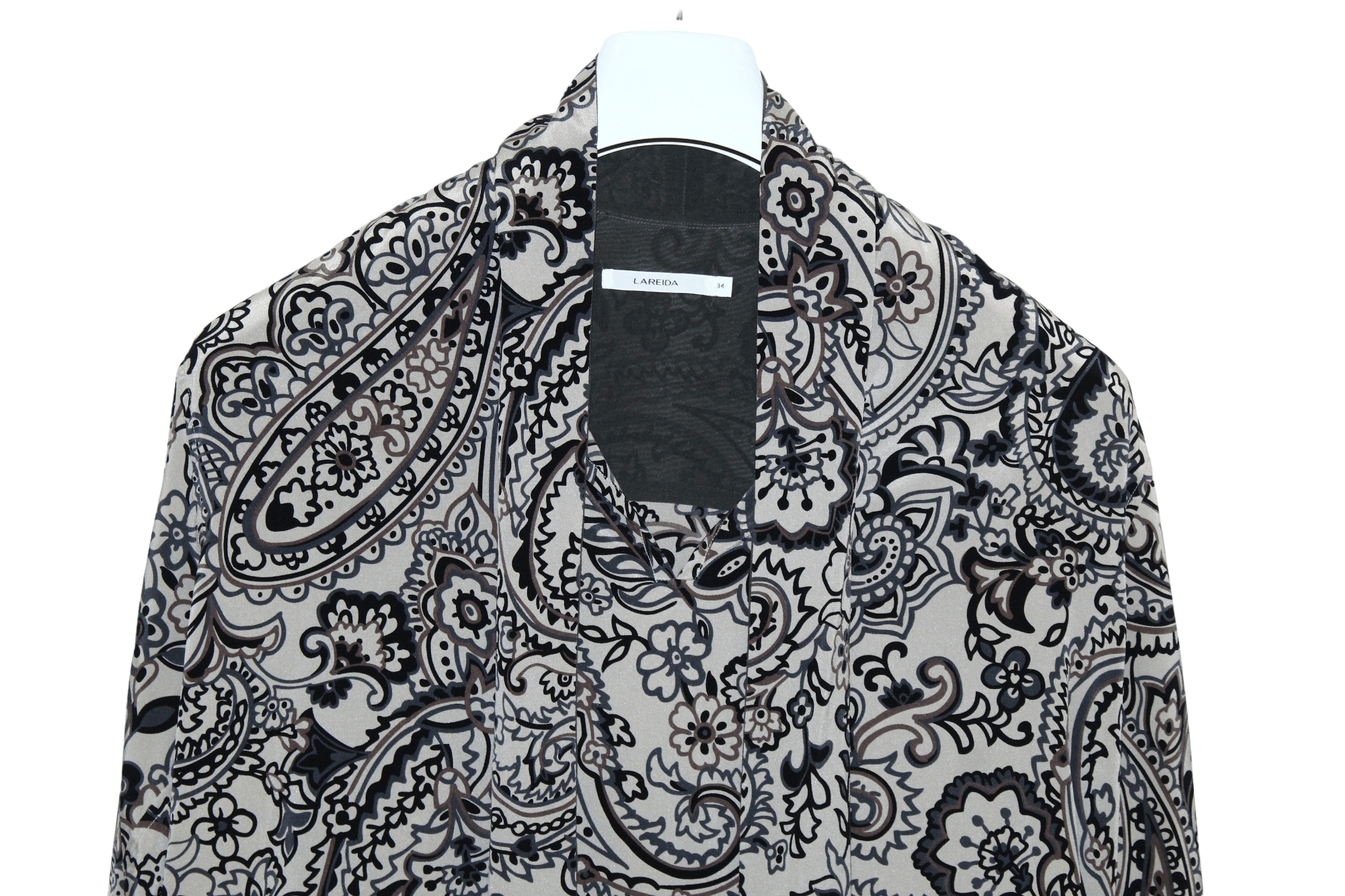 ba&sh Liza Lareida Floral Paisley Oversize Silk Blouse Size ONE SIZE - 3 Thumbnail