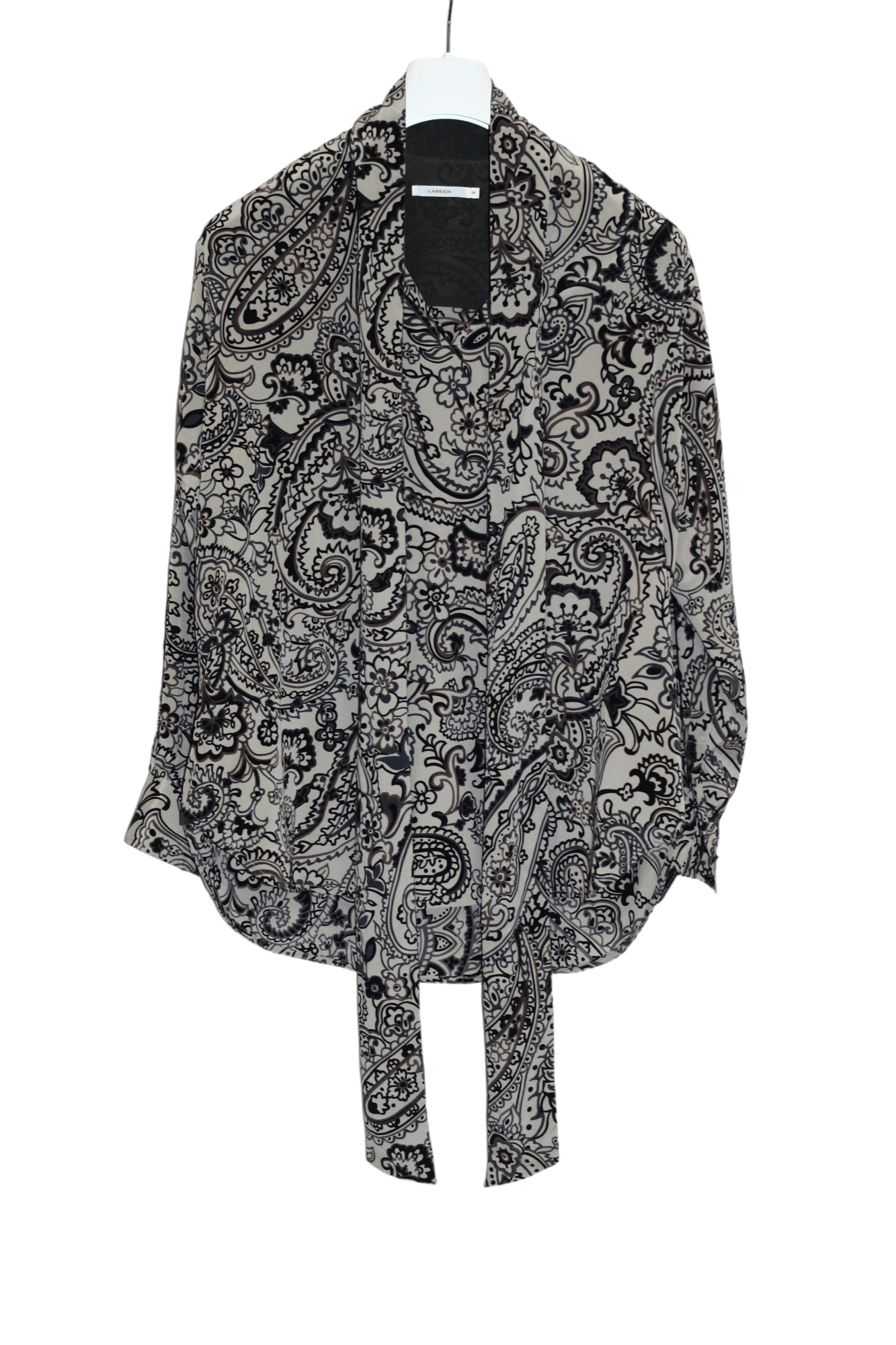ba&sh Liza Lareida Floral Paisley Oversize Silk Blouse Size ONE SIZE - 16 Thumbnail