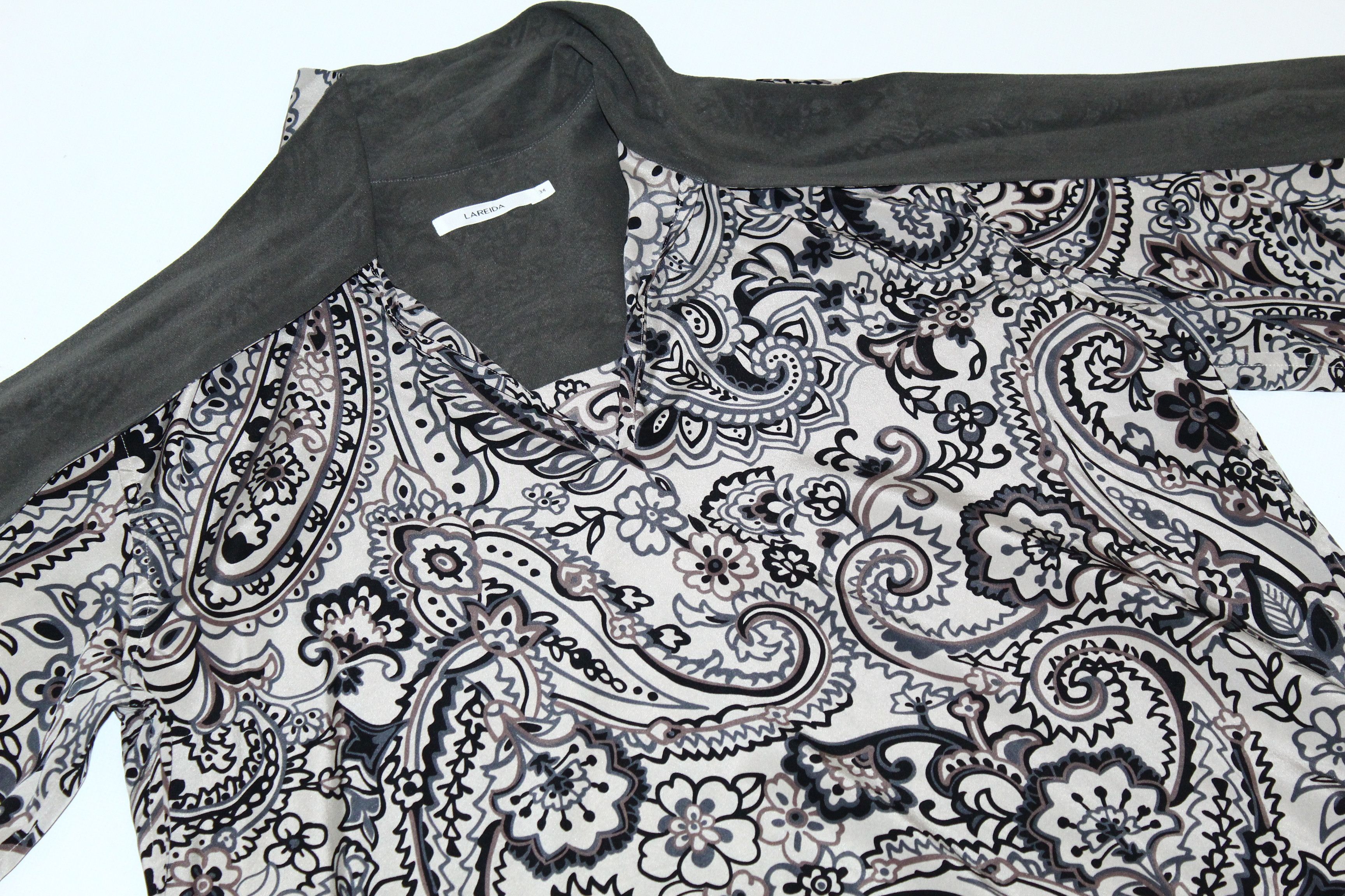 ba&sh Liza Lareida Floral Paisley Oversize Silk Blouse Size ONE SIZE - 7 Thumbnail